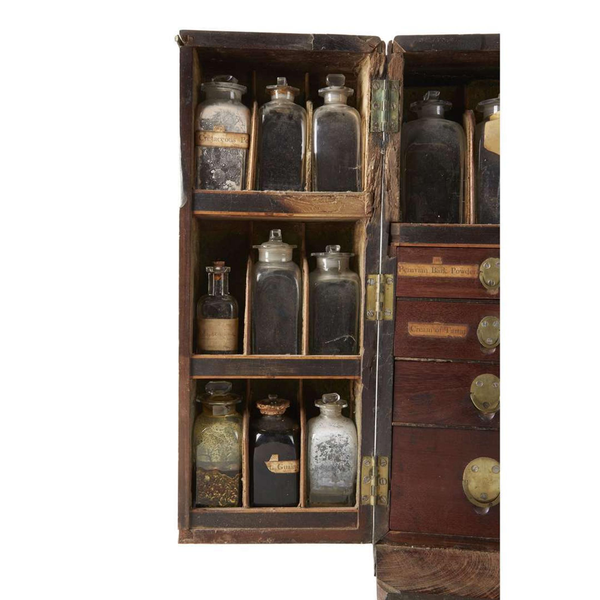 Mahogany medicine chest Reece & Co., London, England, early 19th century