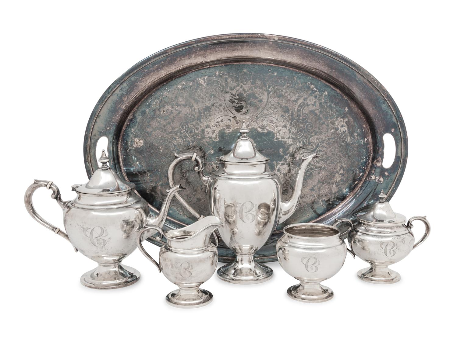 An American Silver Five-Piece Tea and Coffee Service