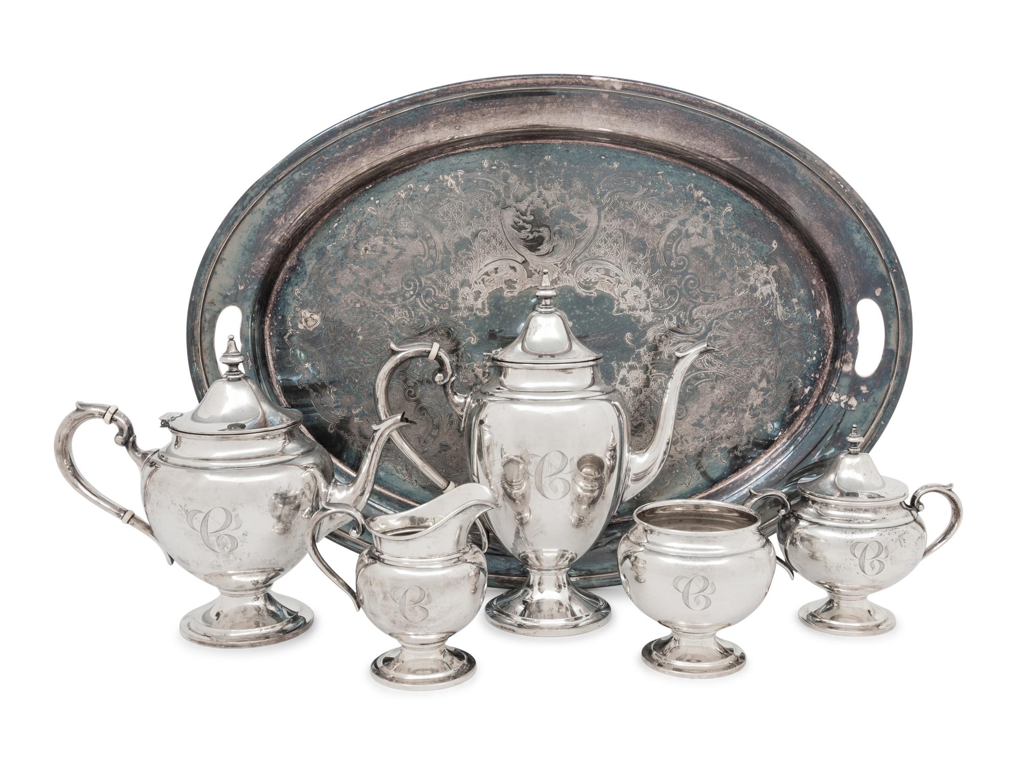 An American Silver Five-Piece Tea and Coffee Service
