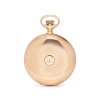 WALTHAM, 14K PINK GOLD OPEN FACE POCKET WATCH