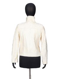Oscar de la Renta, Quilted Fur & Satin Jacket