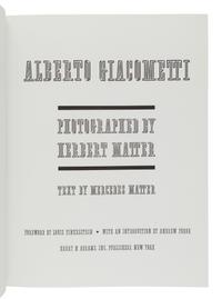 [GIACOMETTI, Alberto (1901-1966).] MATTER, Mercedes and Herbert. Alberto Giacometti. New York: Harry N. Abrams, 1987.