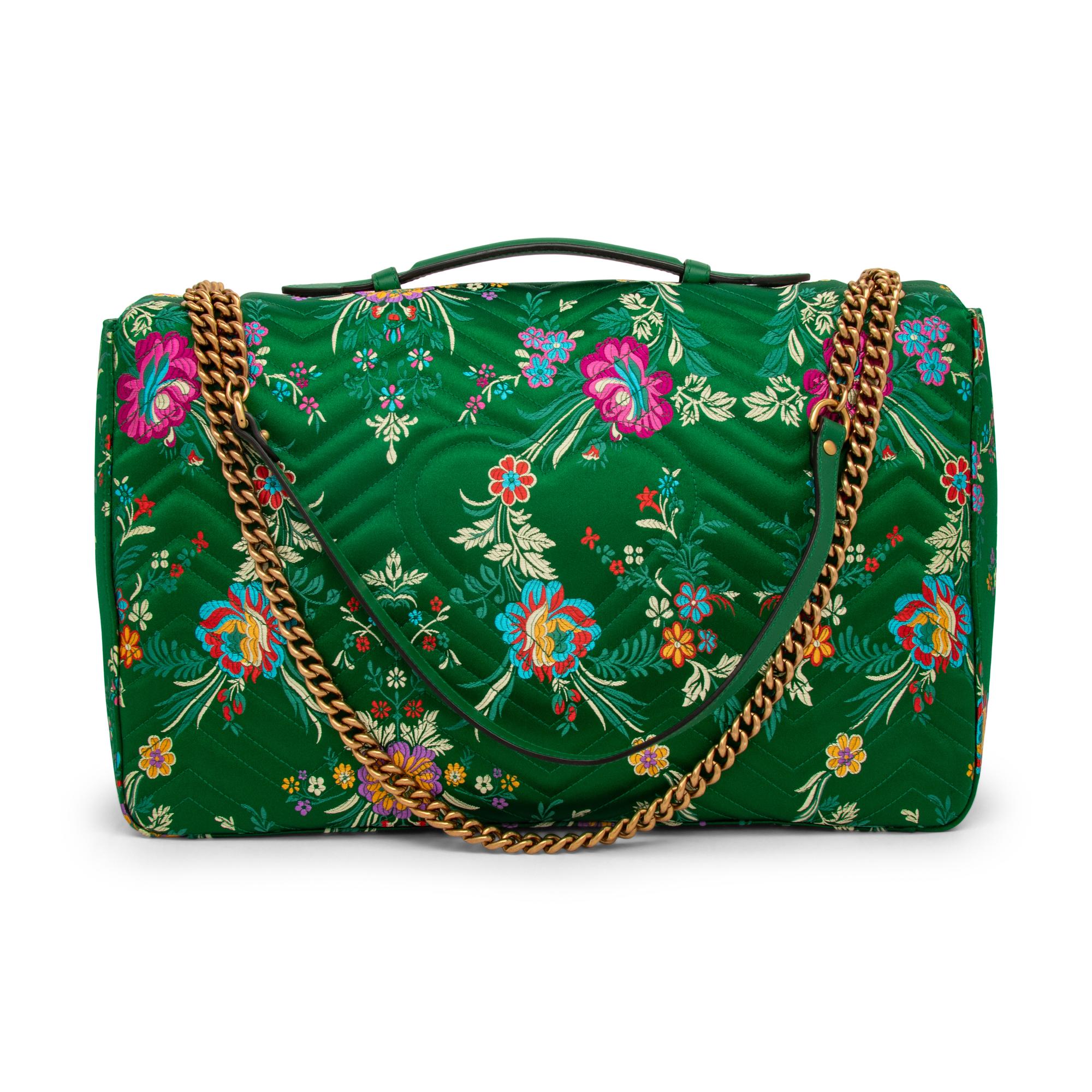 GUCCI, FLORAL XL MARMONT BAG