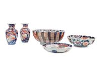 Five Imari Palette Porcelain Articles