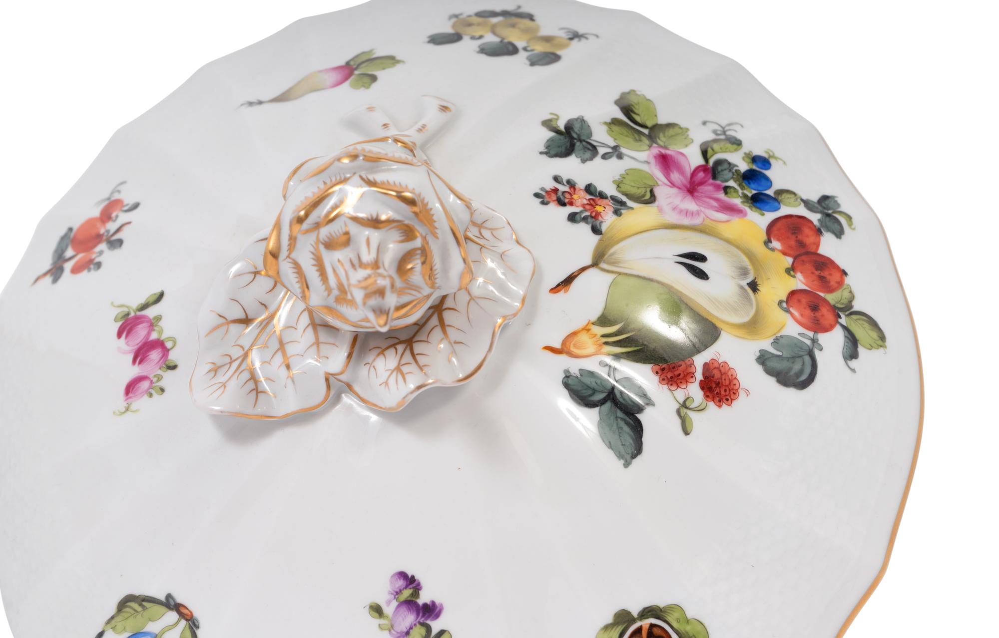 A Herend Market Garden Porcelain Tureen and Cover