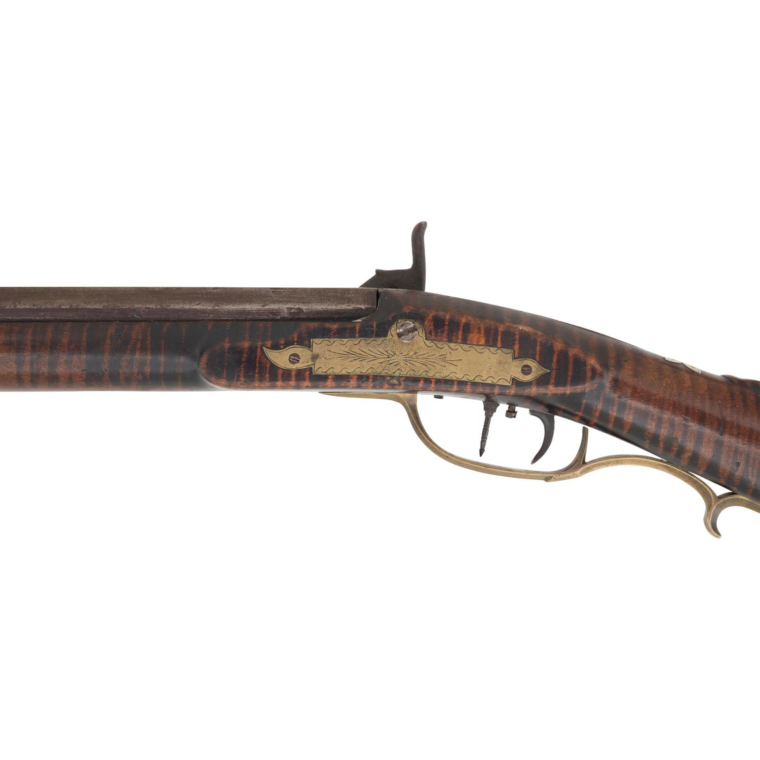 Full Stock Percussion Long Rifle by J. Douglass, Most likely Joseph Douglass Jr. (Huntingdon County, PA)