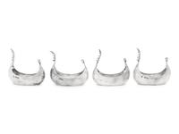 A Set of Four Victorian Silver Salt Cellars