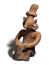 A Jalisco Terracotta Seated Drummer