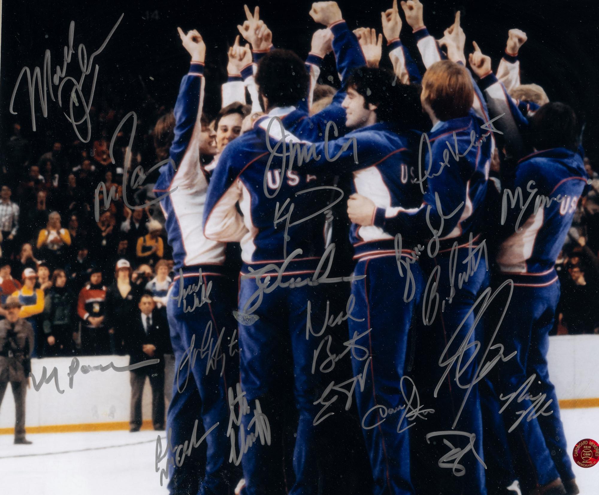 A 1980 United States Olympic Hockey Team Miracle on Ice Signed Autograph Photo (Beckett Authentication Services)