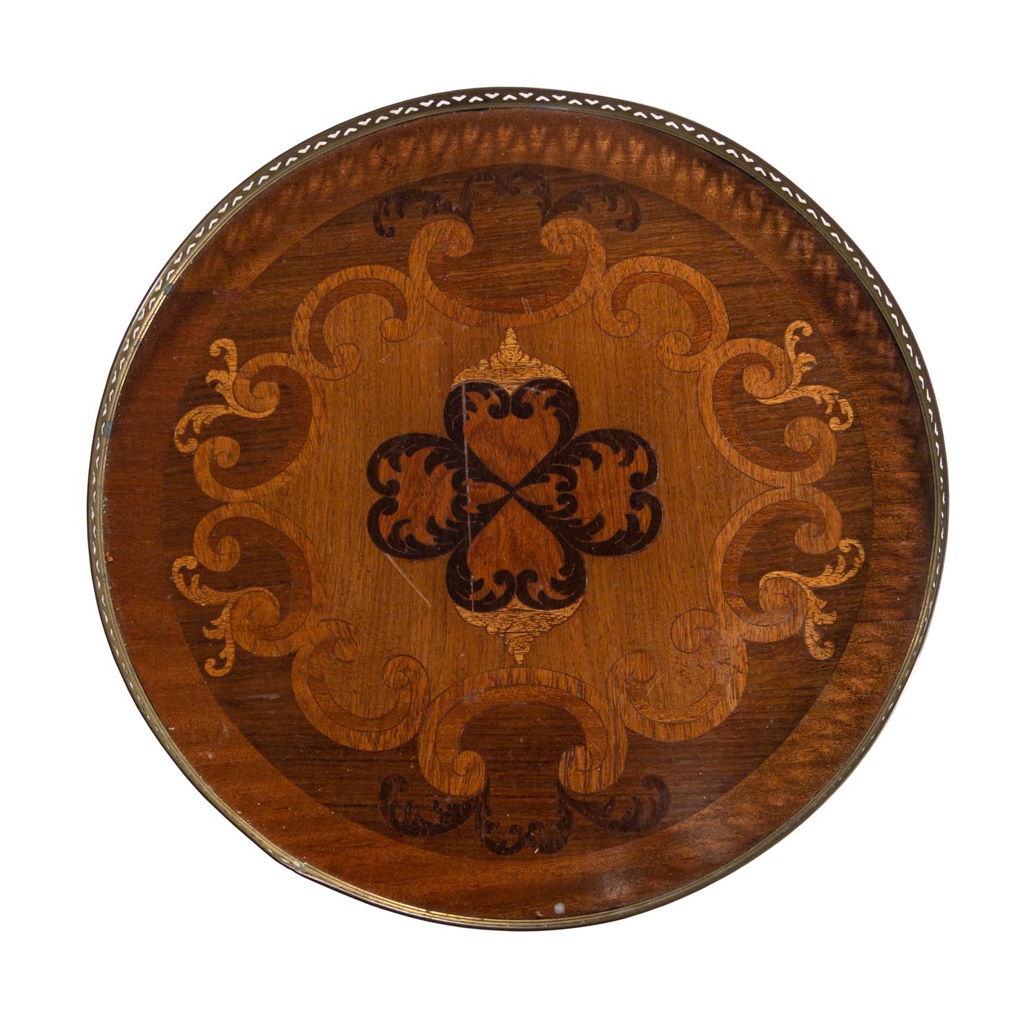 A Gilt Metal Mounted Side Table in the Manner of Adam Weisweiler