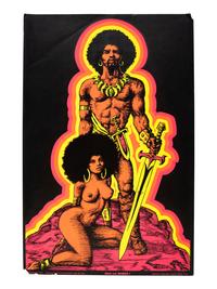 [BLACK POWER]. A group of 5 Black Power blacklight/Day-Glo posters, comprising: