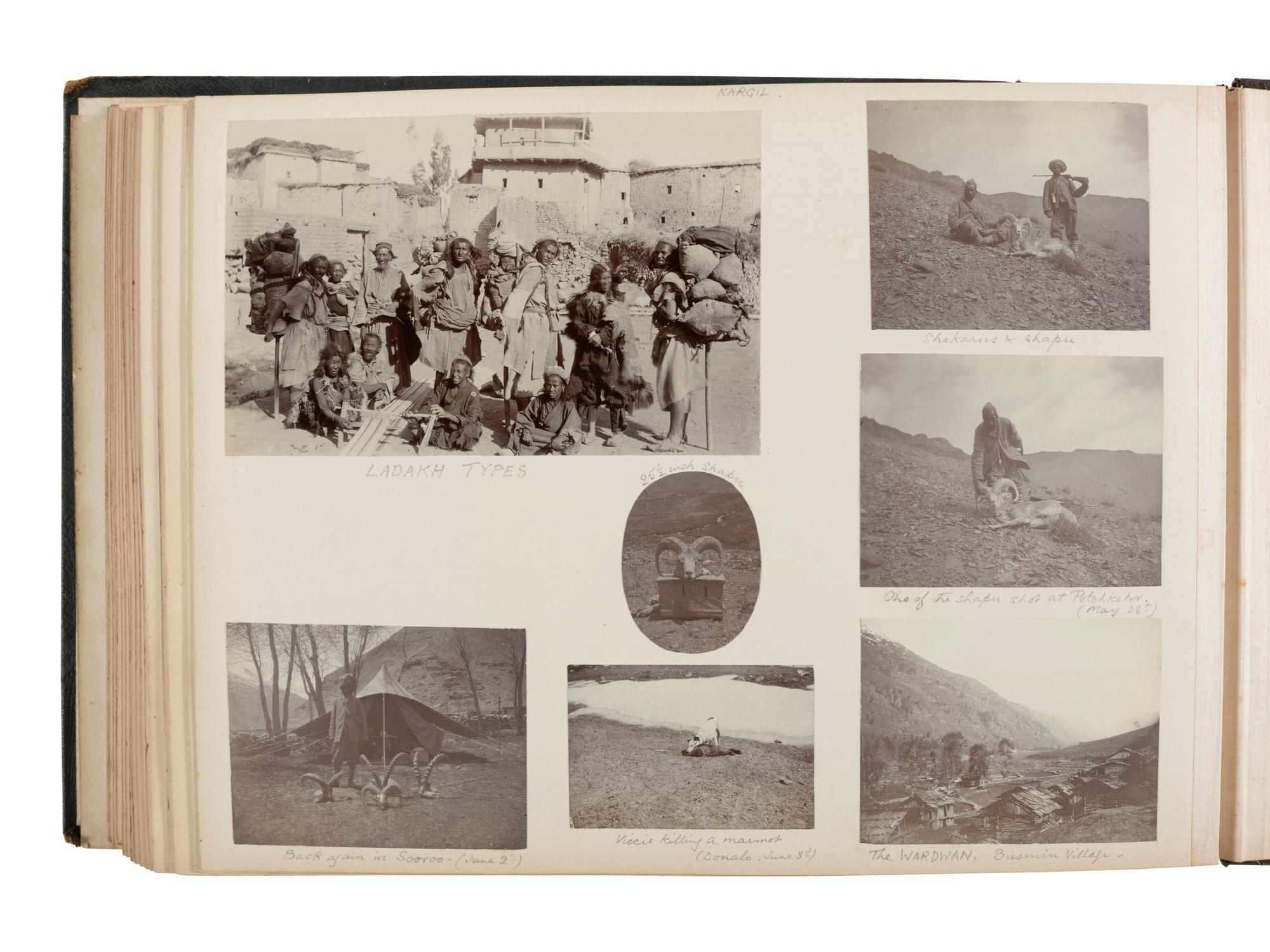 [EARLY PHOTOGRAPHY]. 3 late 19th-early 20th century albums documenting travels abroad, incl. India.