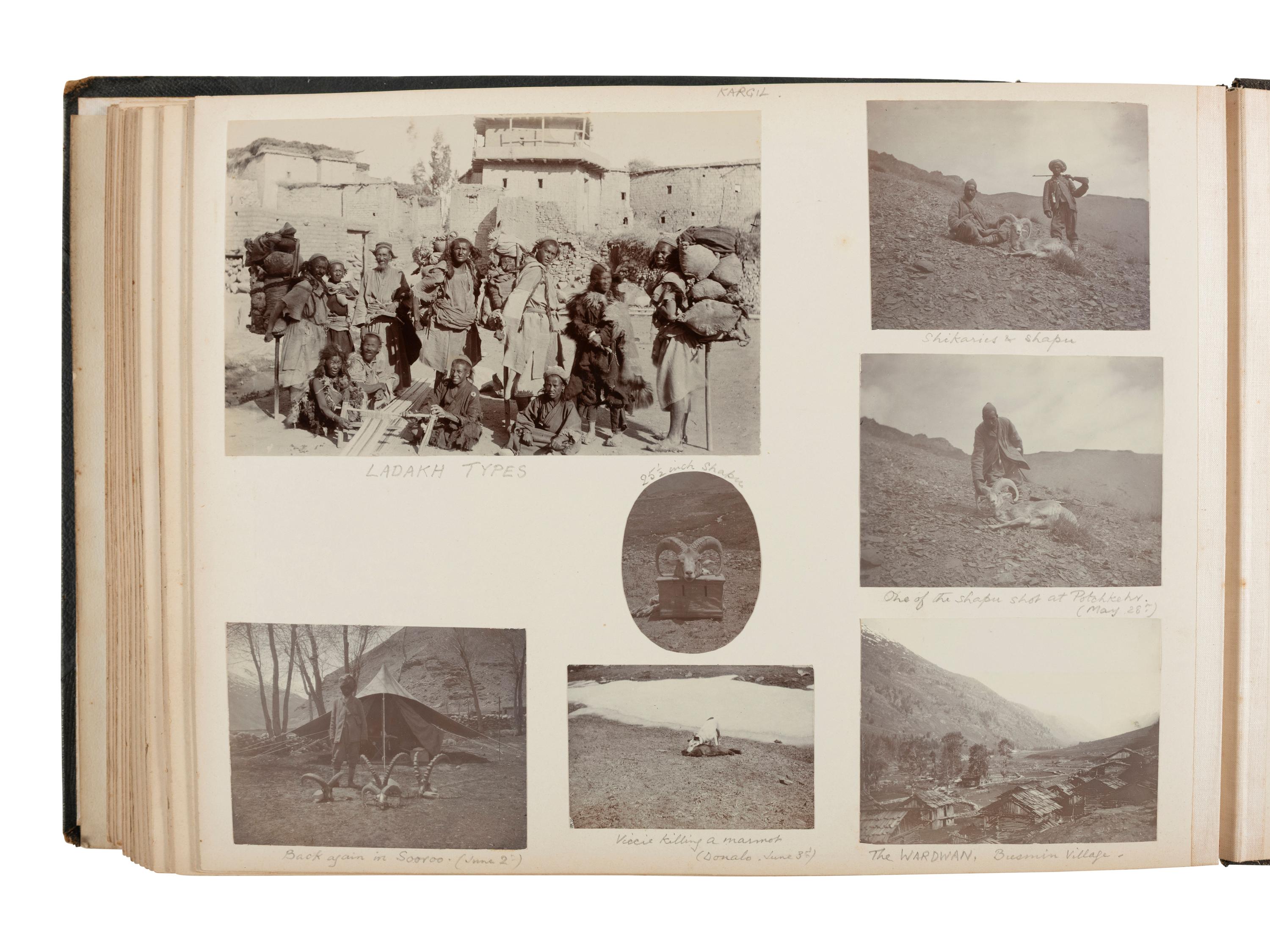 [EARLY PHOTOGRAPHY]. 3 late 19th-early 20th century albums documenting travels abroad, incl. India.