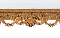 A Louis XVI Style Carved Giltwood Marble-Top Center Table