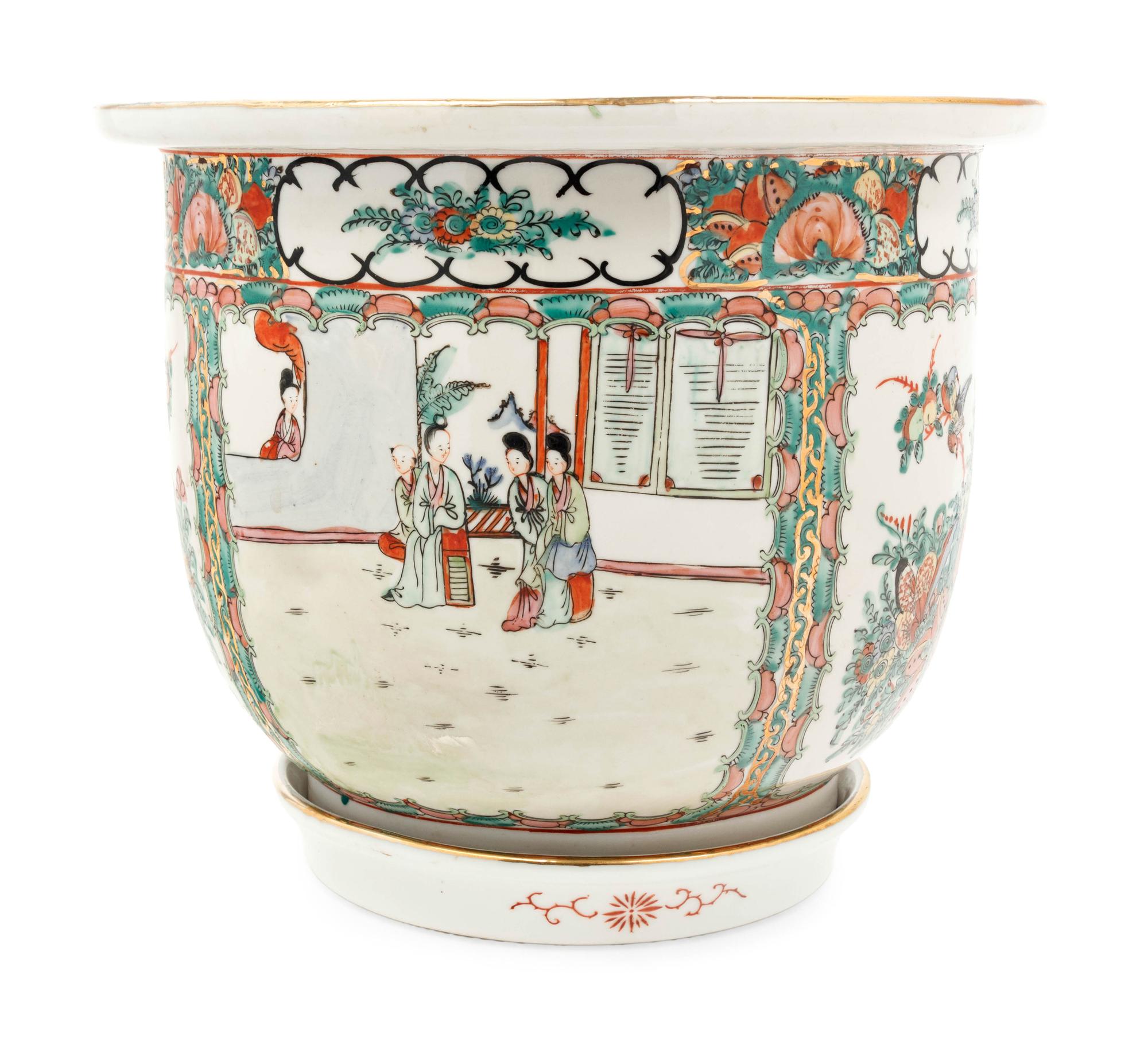 Five Chinese Export Rose Medallion Porcelain Articles