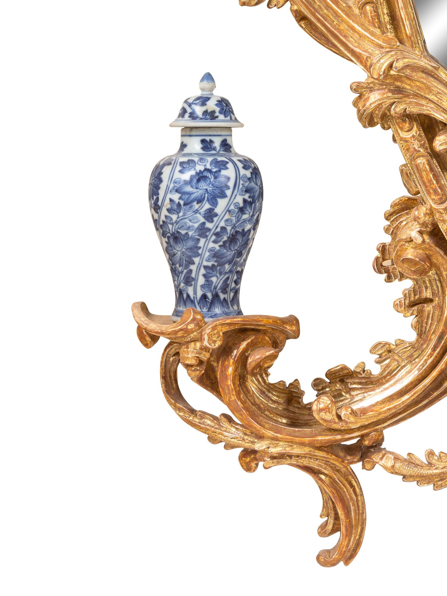 A Pair of George II Giltwood Mirrors