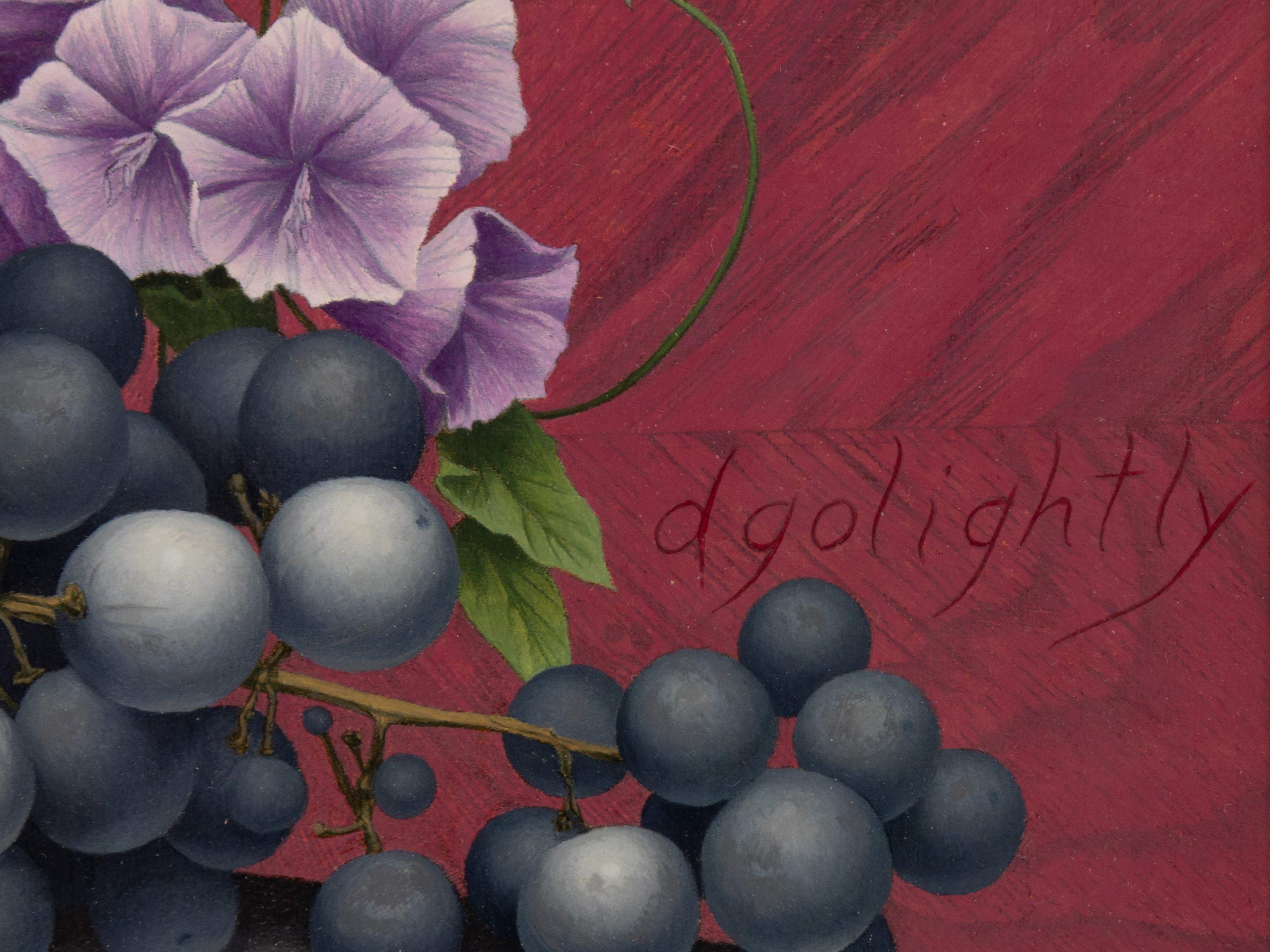 Budgie and Grapes