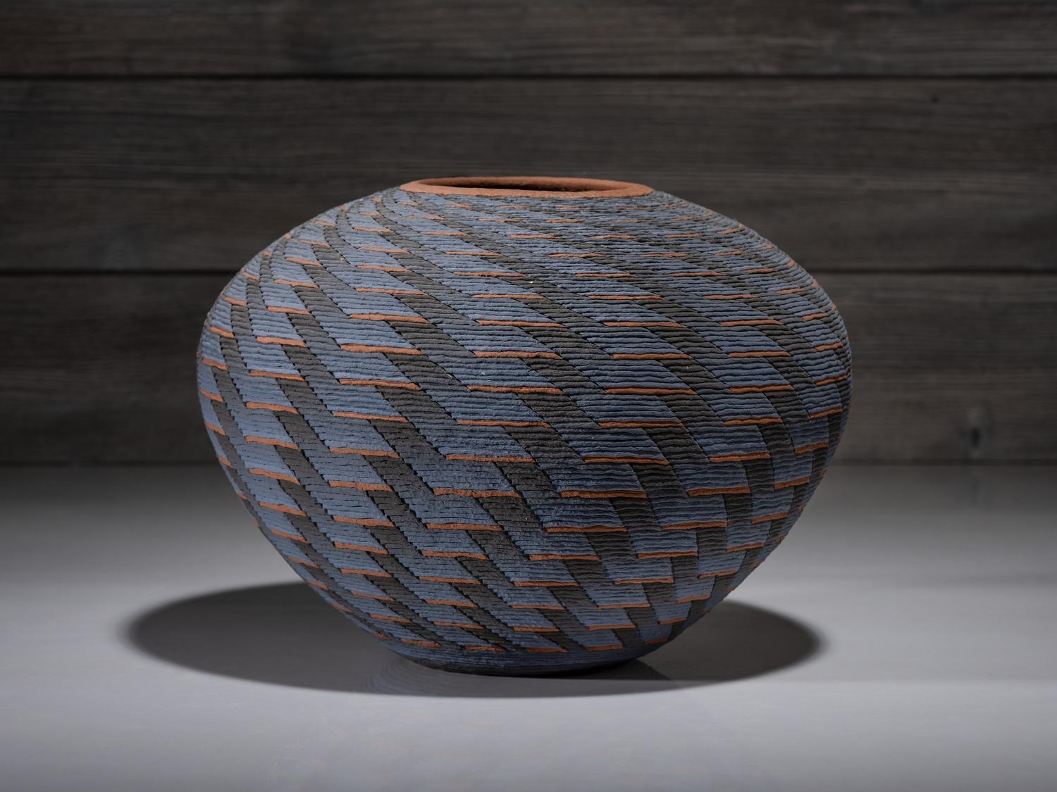 Corrugated Pottery Jar