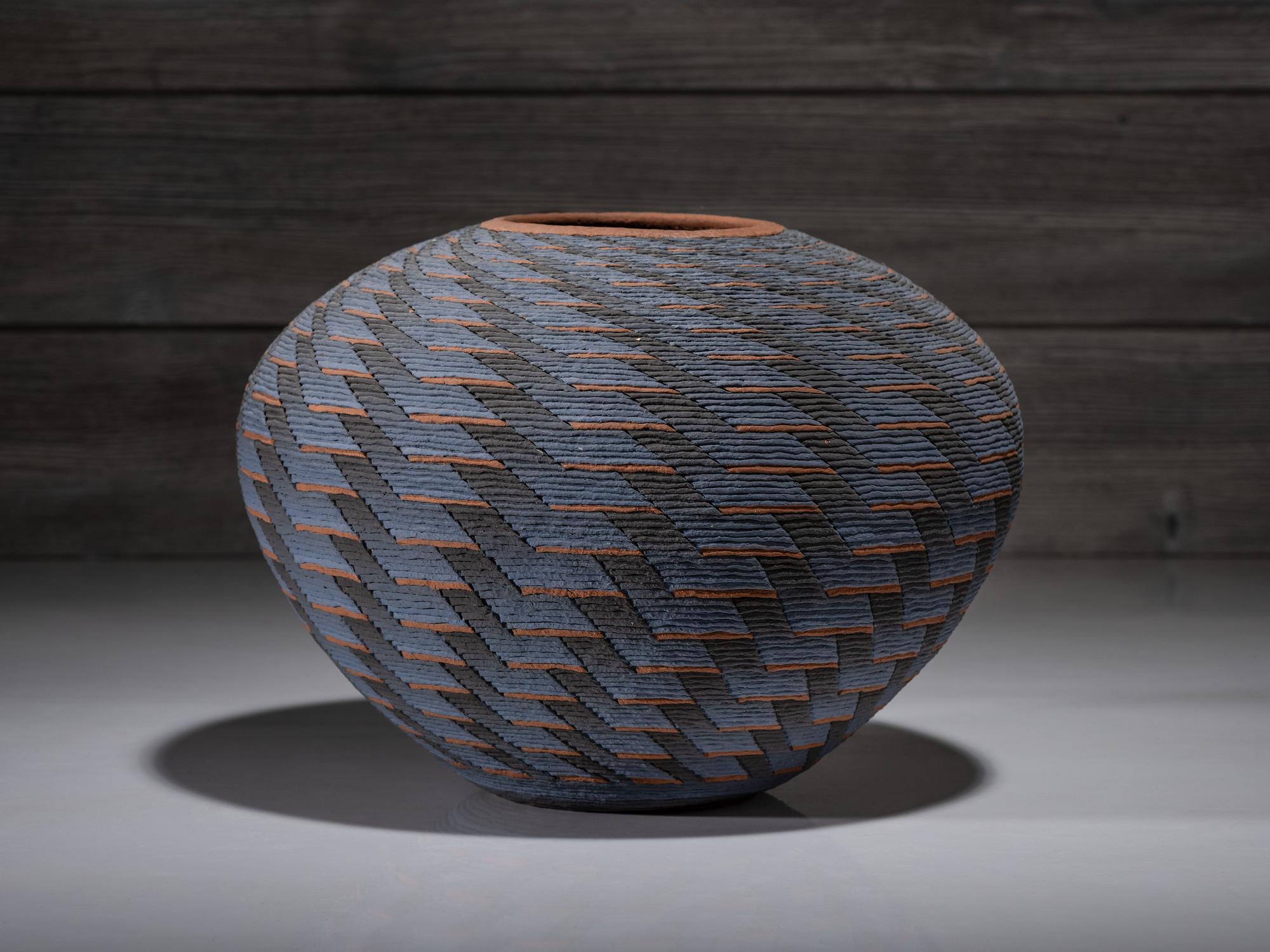 Corrugated Pottery Jar