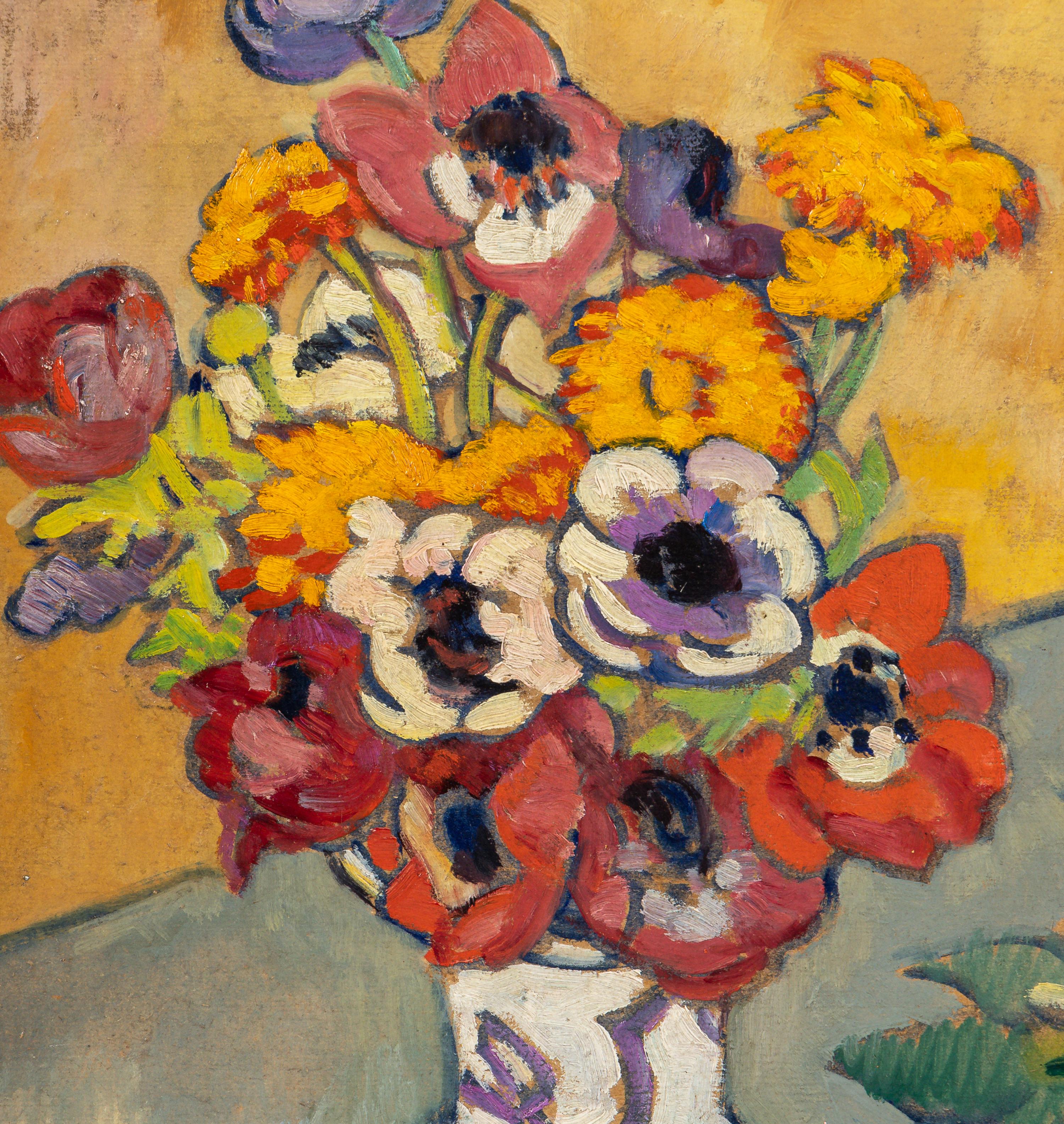 Vase d'anémones