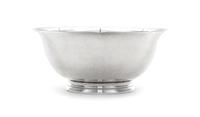 A Set of Three American Silver Vegetable Dishes and Matching Tray, Cellini Craft, Ltd., Chicago, IL, 1940, each of shaped rectangular f