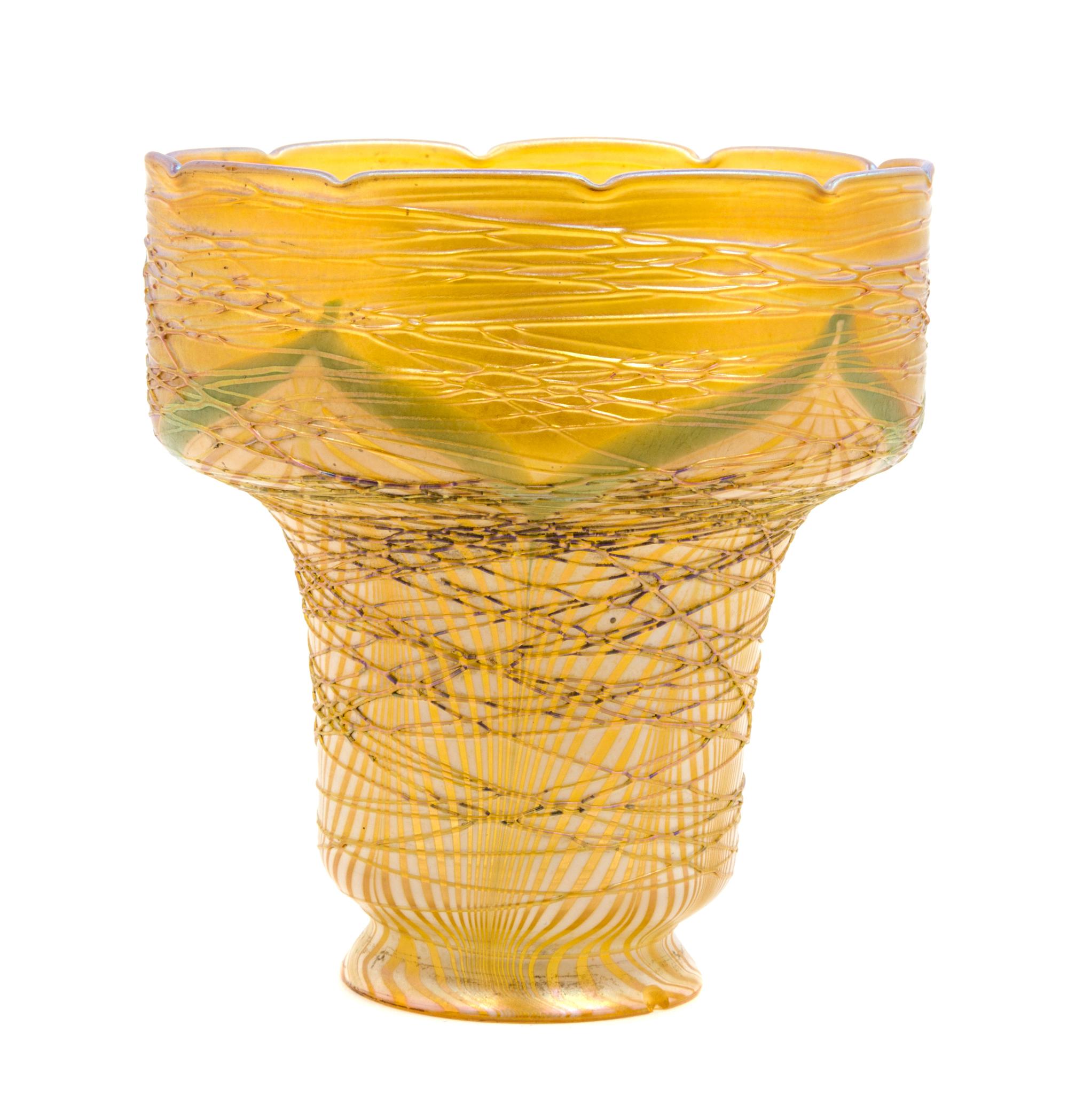 An Iridescent Glass Shade, likely Durand Height 5 inches.