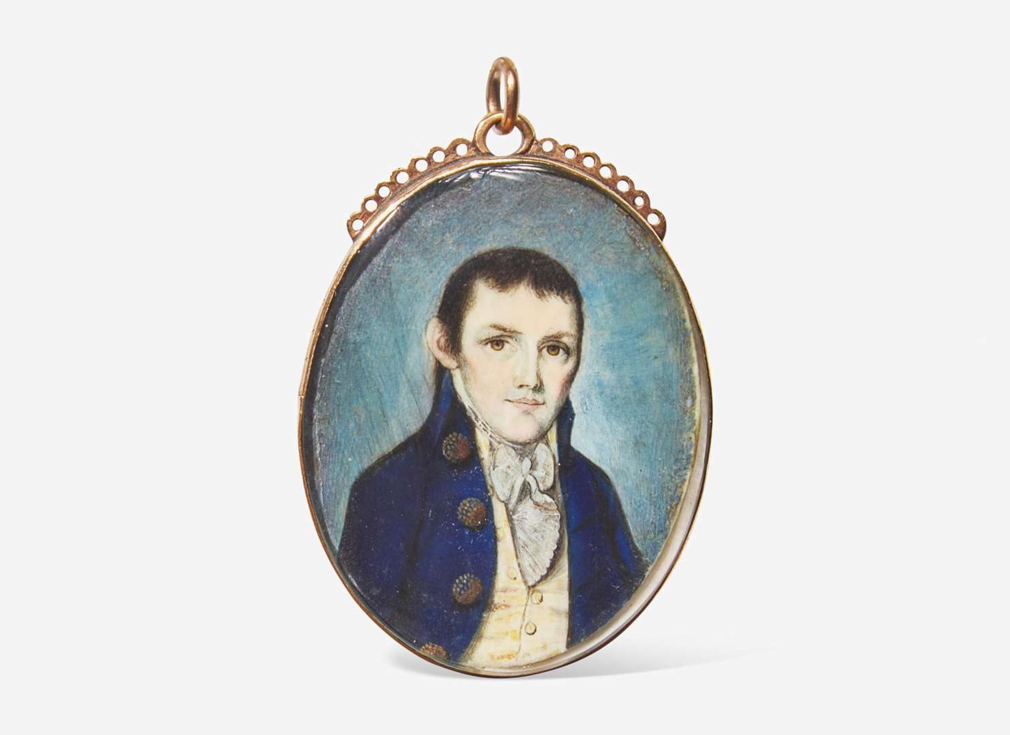 William Verstille (1757-1803), Portrait miniature of a young man, circa 1795