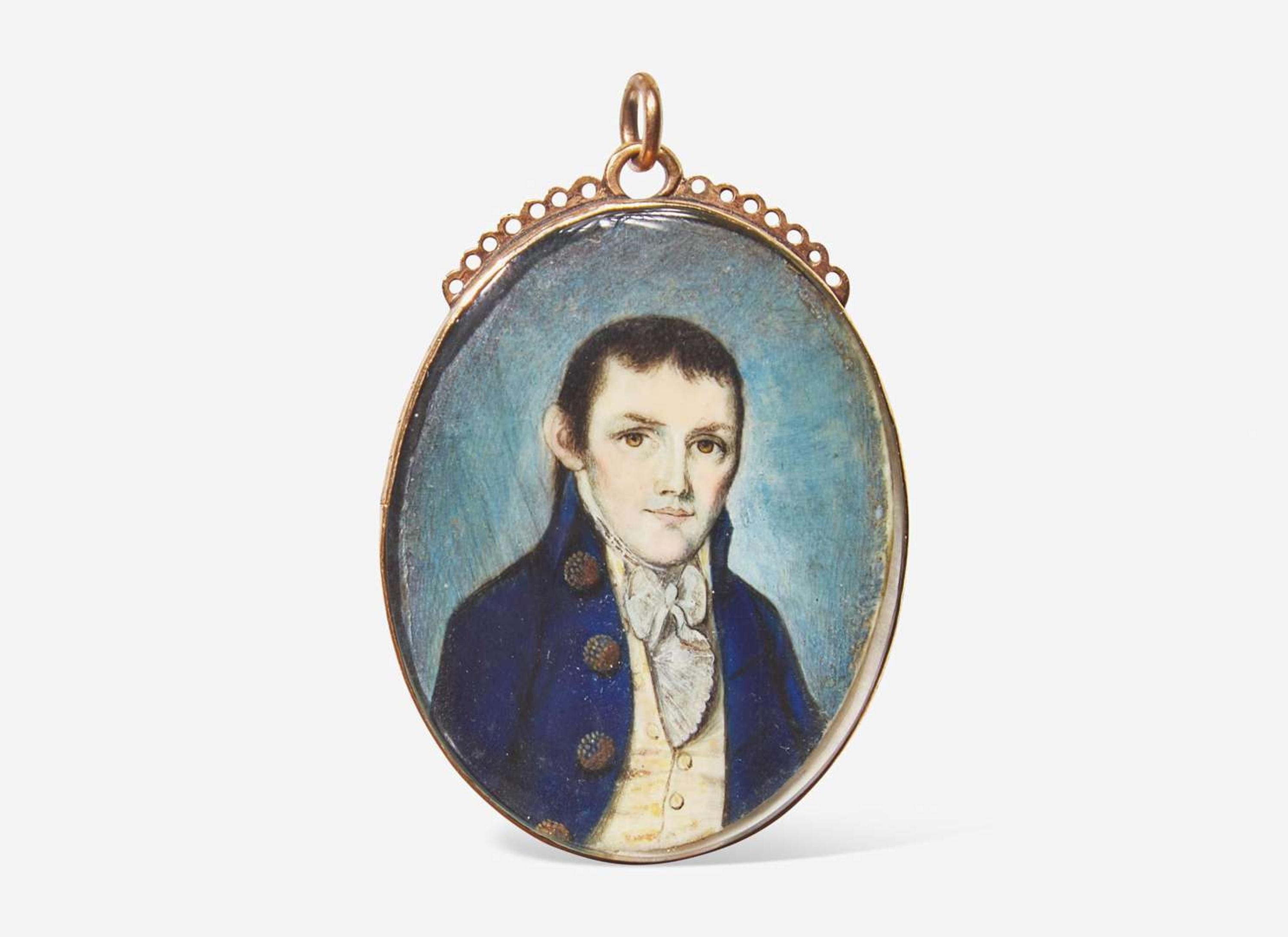 William Verstille (1757-1803), Portrait miniature of a young man, circa 1795