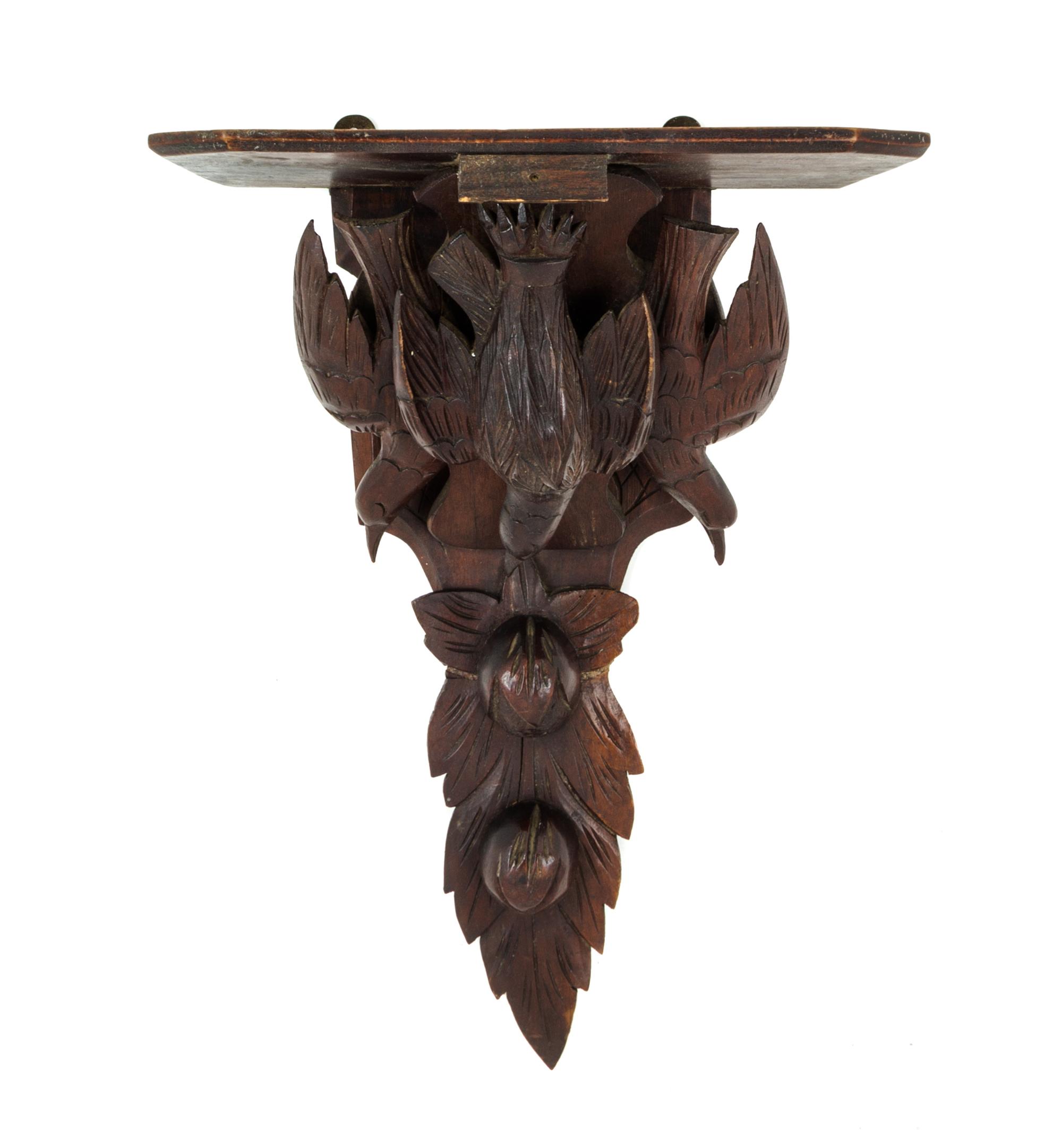 Two Wall Brackets Height of tallest 19 1/4 inches.