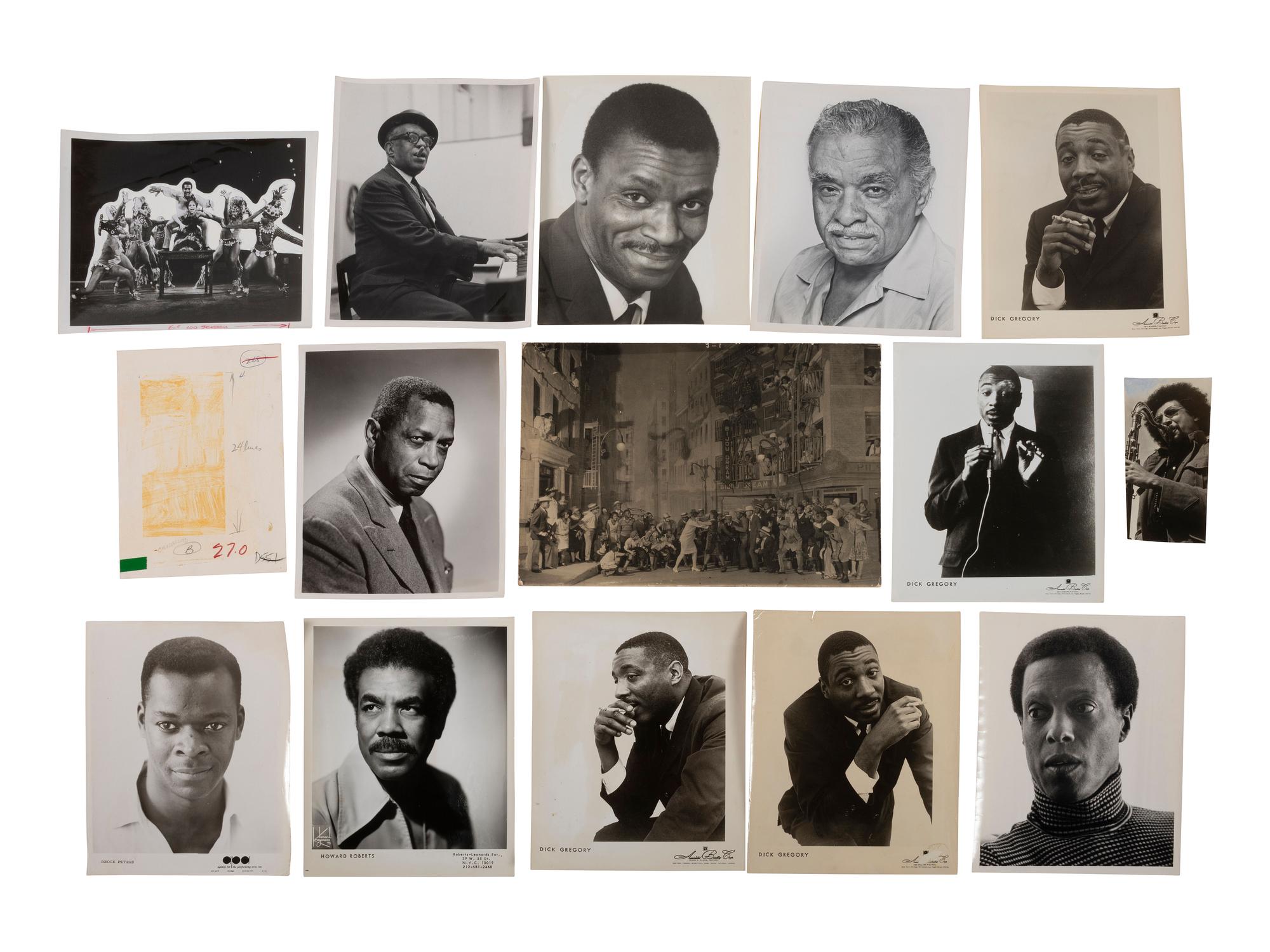 [EARLY PHOTOGRAPHY]. A group of 42 photographs of African American musicians, actors, and other personalities.