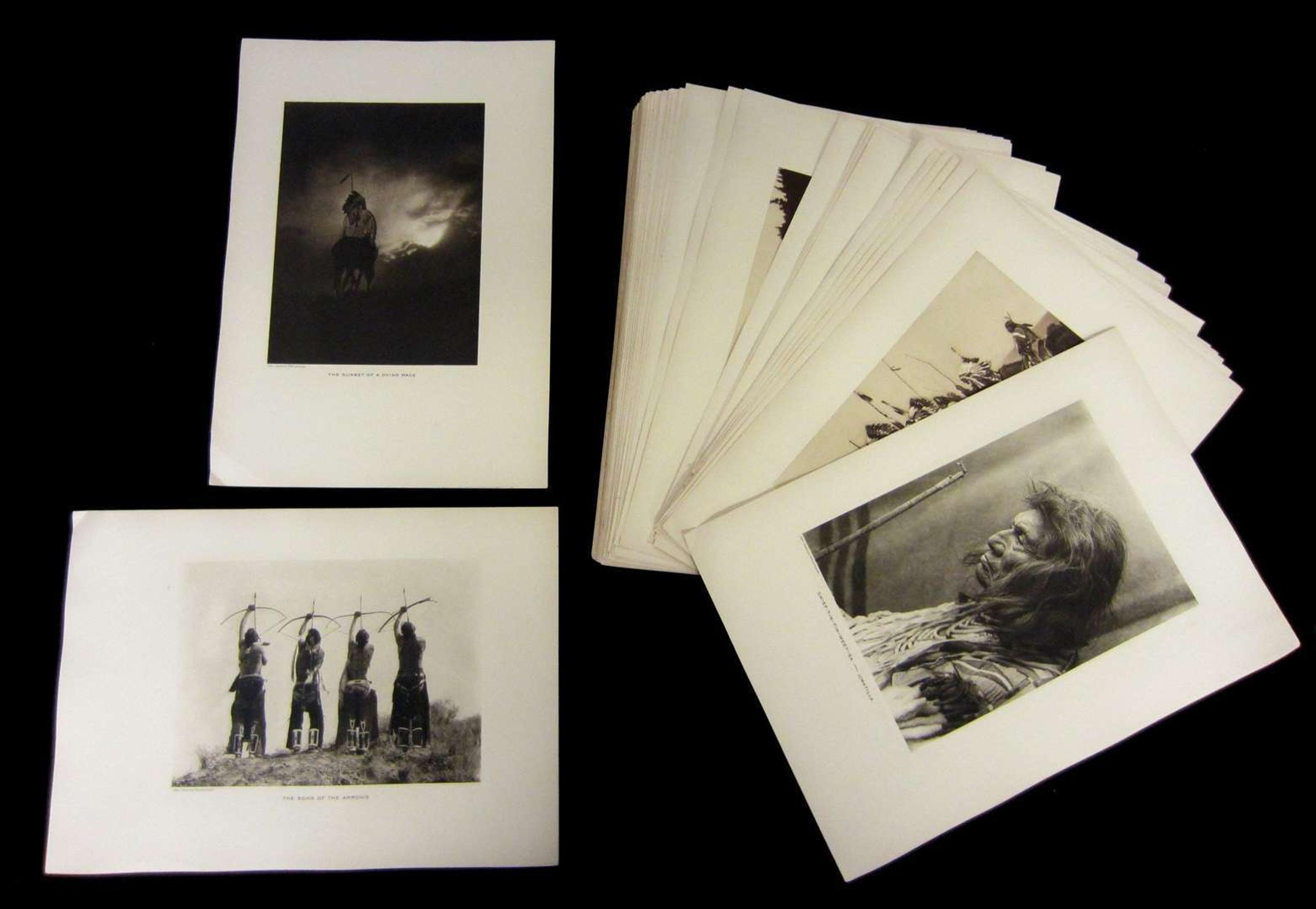 Collection of approximately 120 sepia prints of Native Americans after Rodman Wanamaker circa 1920