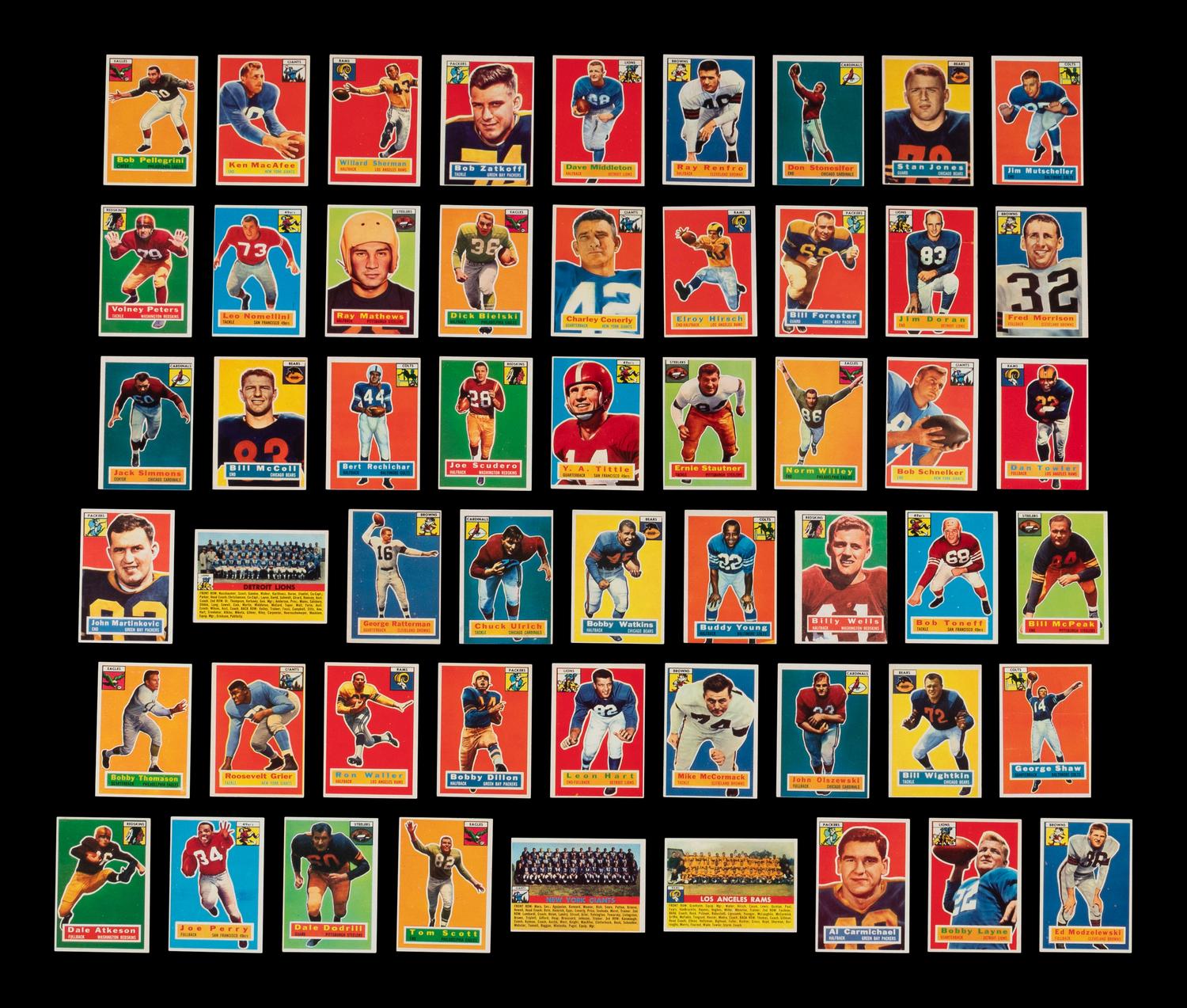 A Complete Set of 1956 Topps Football Cards (120/120)