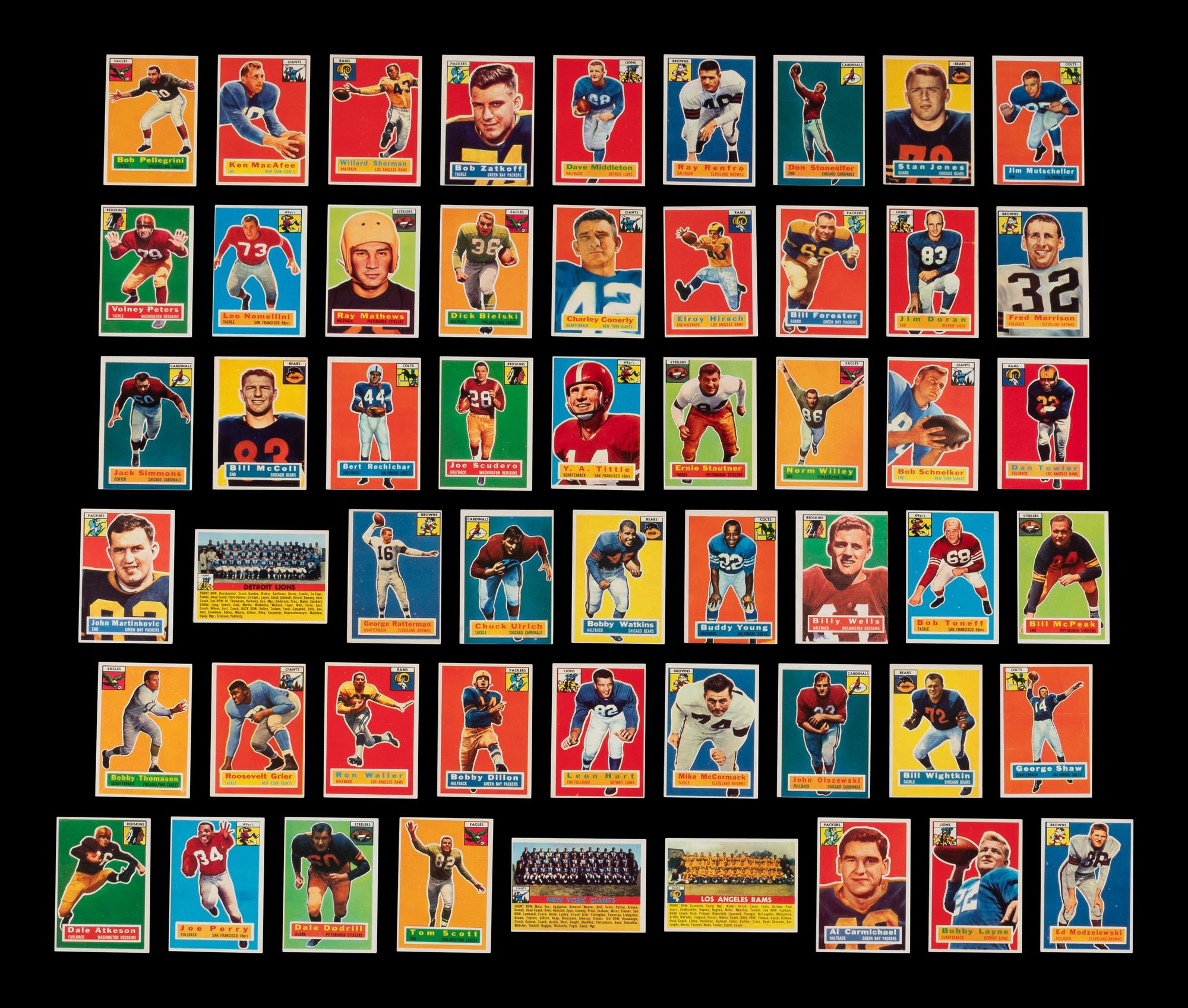 A Complete Set of 1956 Topps Football Cards (120/120)