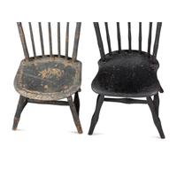 Four Paint Decorated Windsor Style Child's Chairs