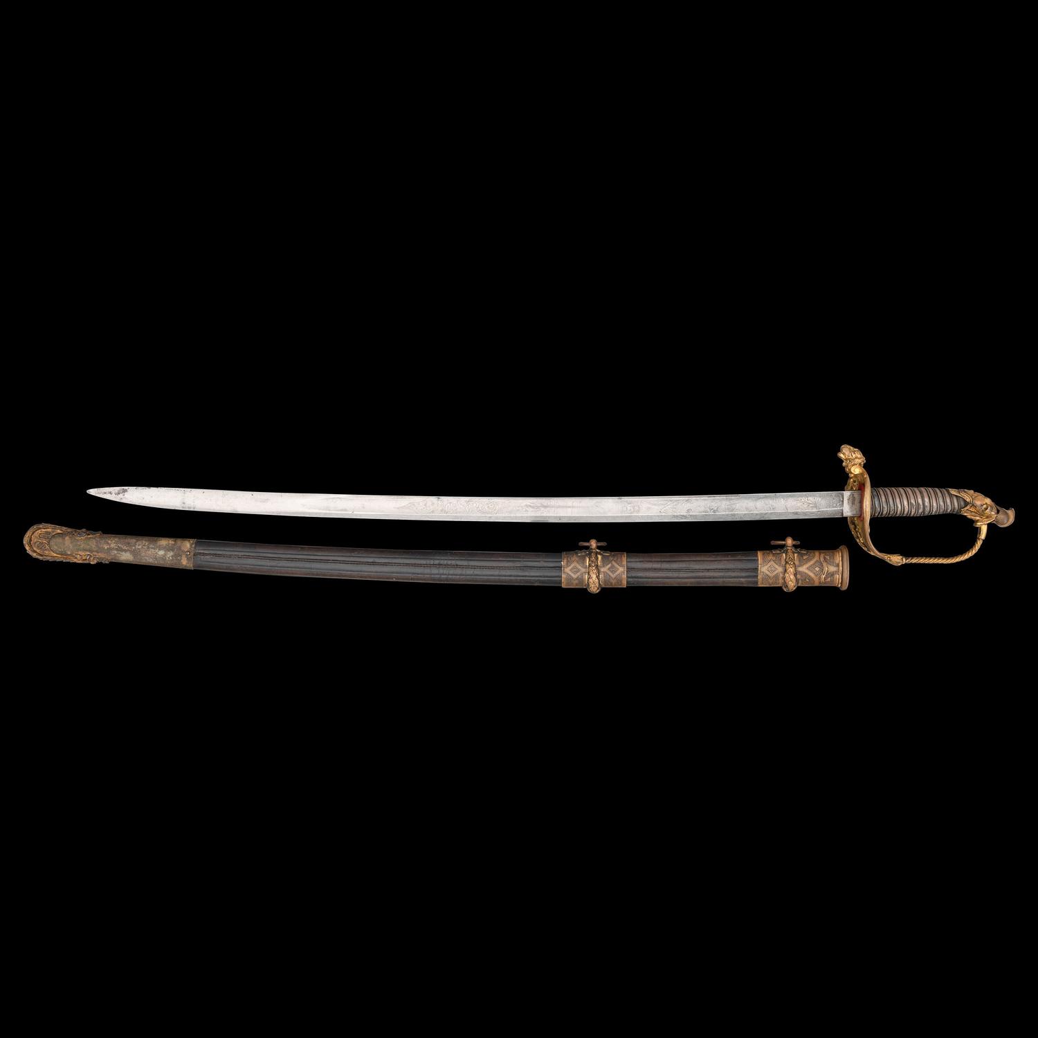 Tiffany & Co. Greco-Roman Bust Hilt Presentation Sword of Capt. A.A. Donalds - 2nd Fire Zouaves - Mortally Wounded at Bristoe Station