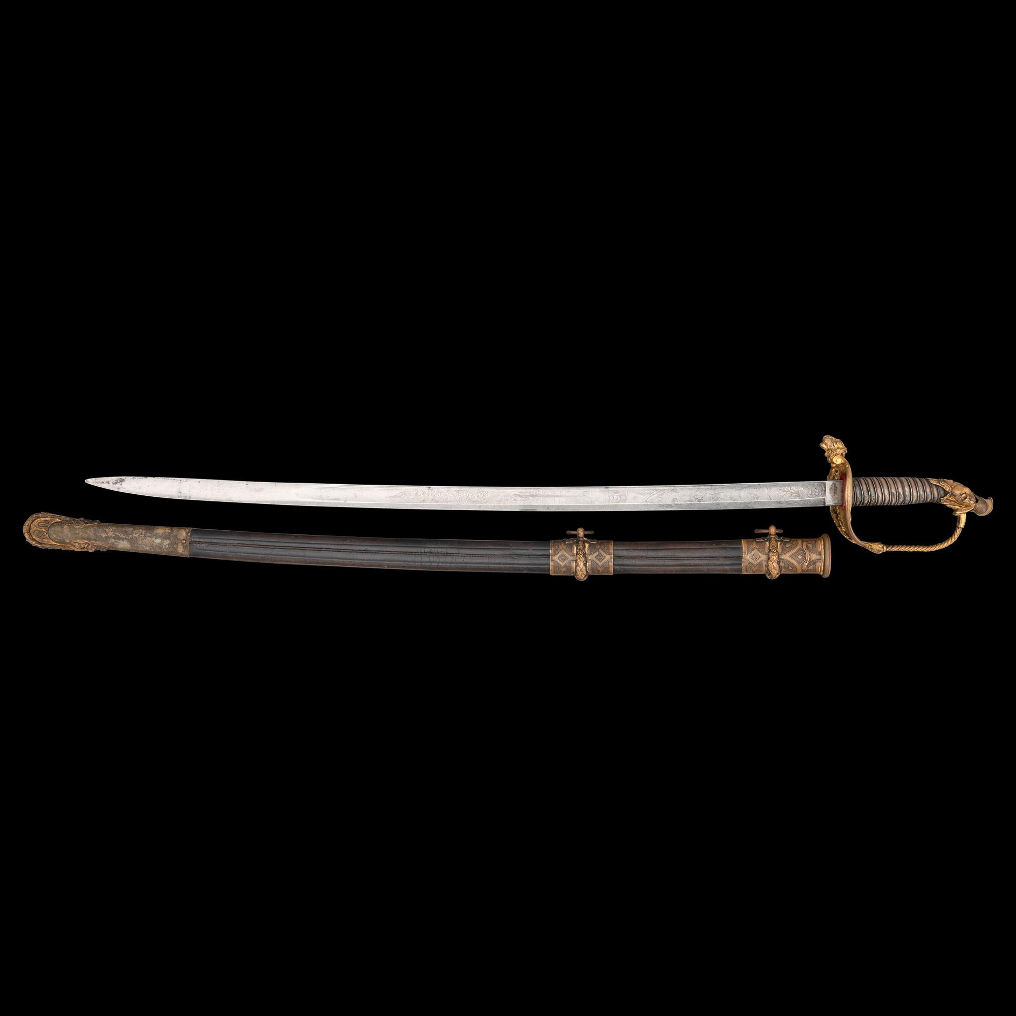 Tiffany & Co. Greco-Roman Bust Hilt Presentation Sword of Capt. A.A. Donalds - 2nd Fire Zouaves - Mortally Wounded at Bristoe Station