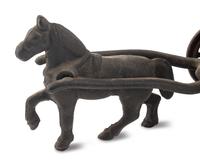 A Cast Iron Horse-Led Wagon Train Pull Toy