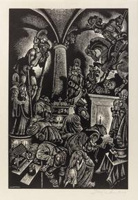 Fritz Eichenberg, (American, 1901-1990), In Praise of Folly, 1972 (portfolio of 10 with text and justification)