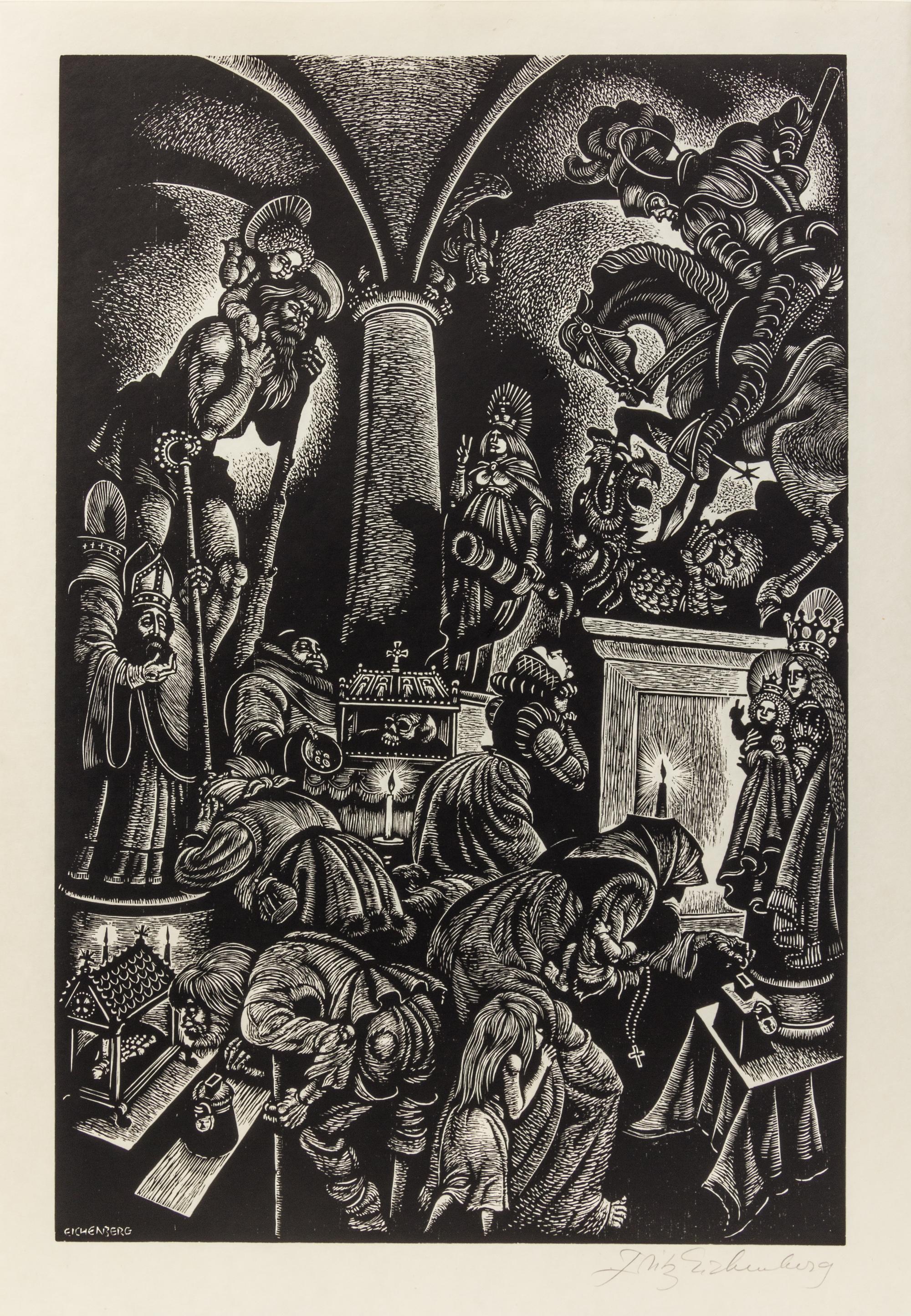 Fritz Eichenberg, (American, 1901-1990), In Praise of Folly, 1972 (portfolio of 10 with text and justification)