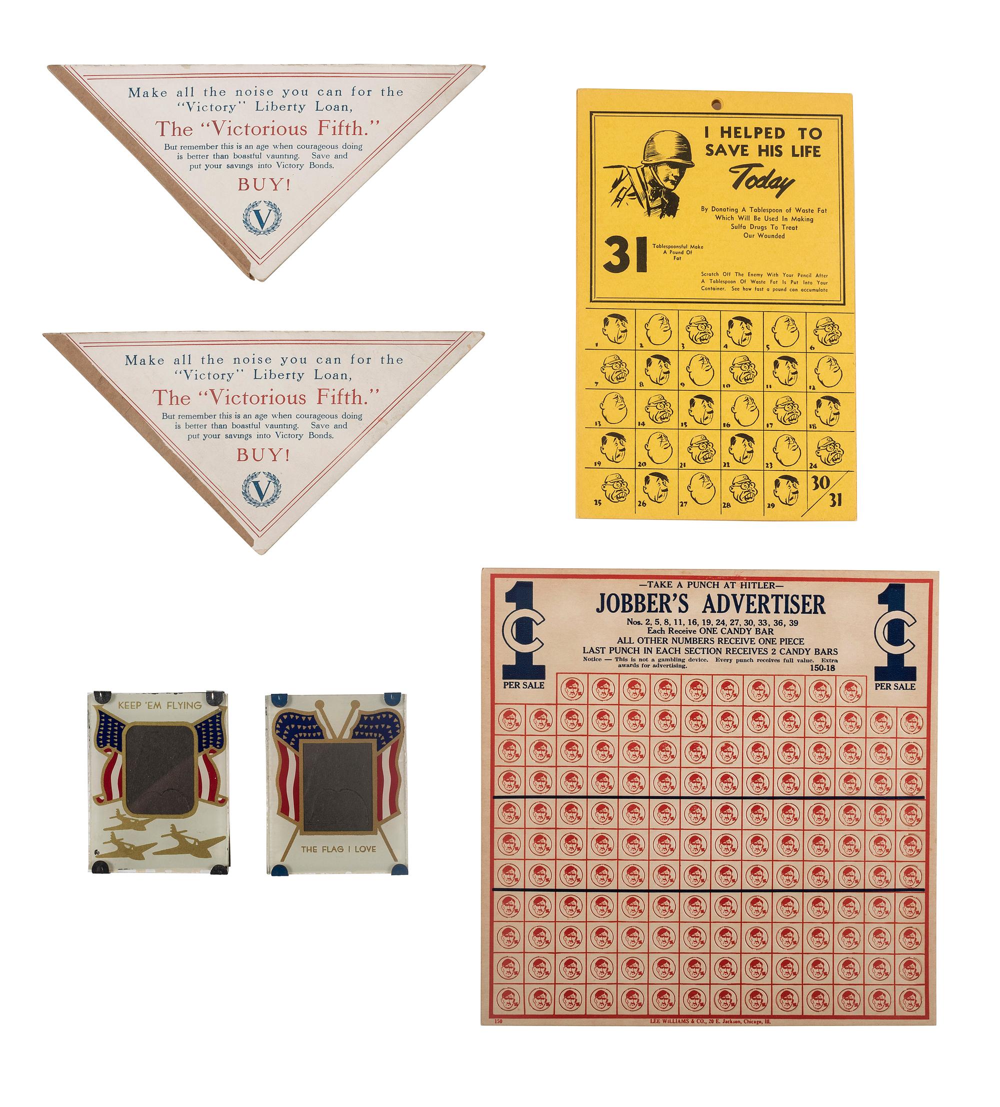 [WORLD WAR II]. Homefront and commemorative items.
