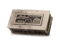 Navajo Sterling Silver Storyteller Lidded Box
