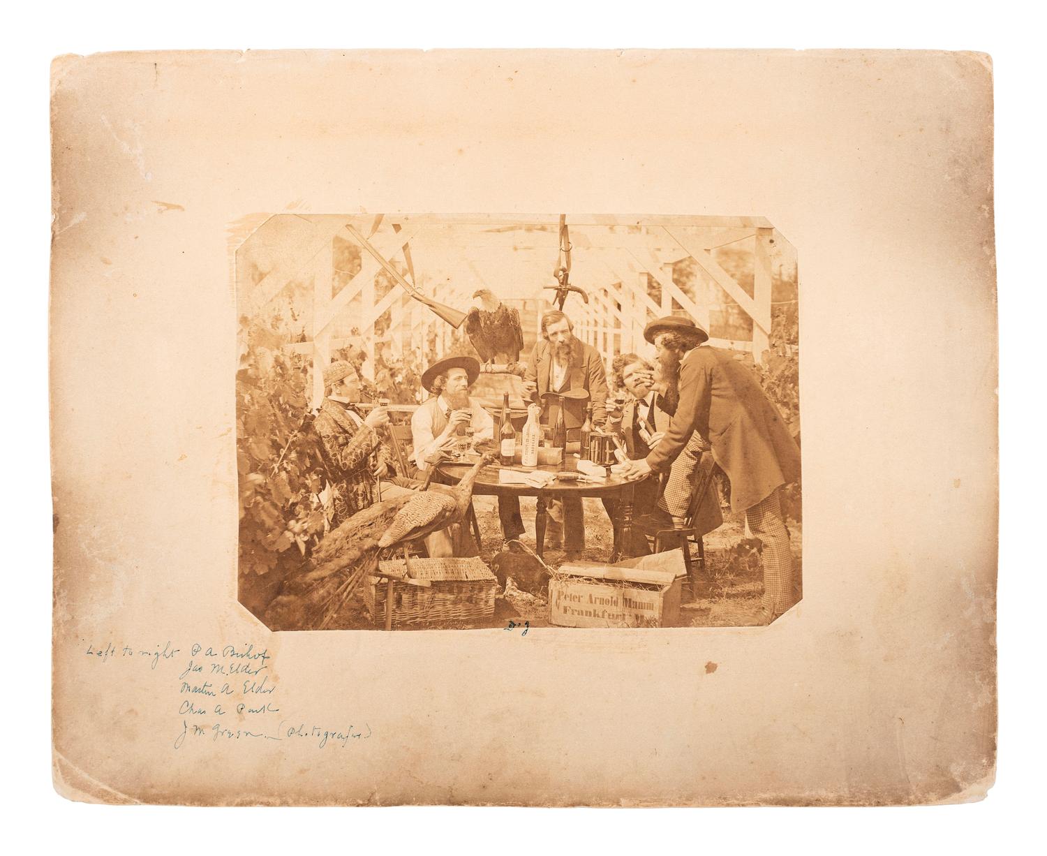 [EARLY PHOTOGRAPHY]. GREENE, Jeremiah M. (b. 1825), photographer. Photographic sketchbook containing 14 images. [ With: ] Civil War letters.