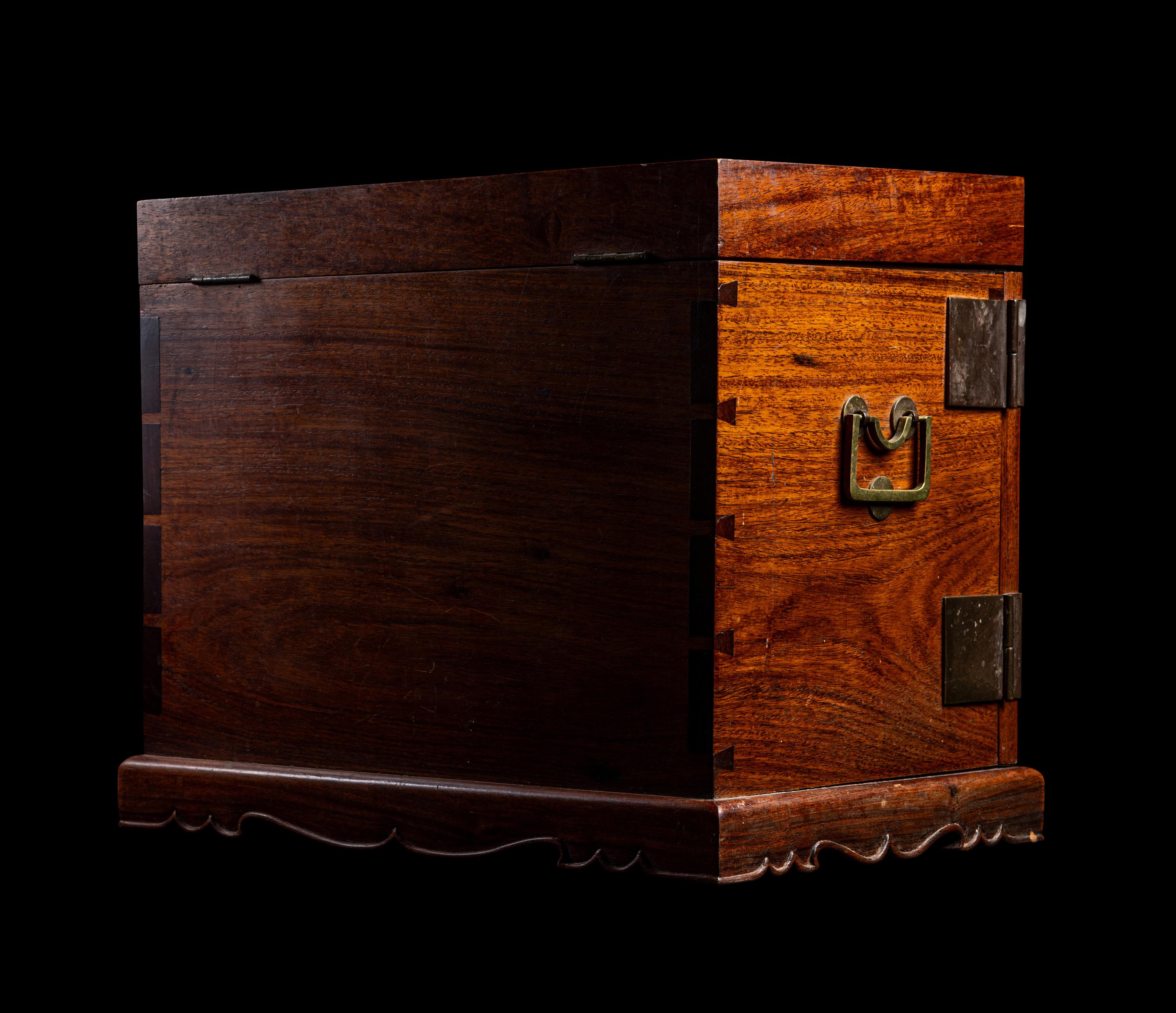 A Chinese Huali Wood Seal Chest