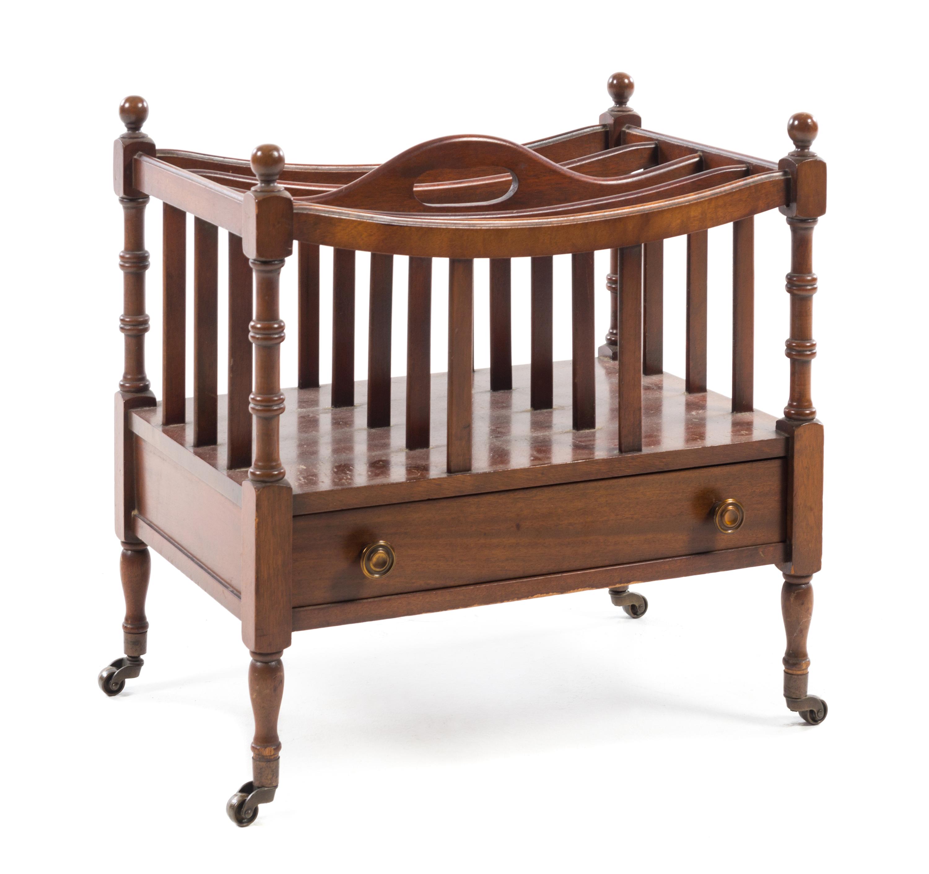 A George III Style Canterbury Height 19 x width 19 1/2 x depth 13 inches. — EARLY 20TH CENTURY