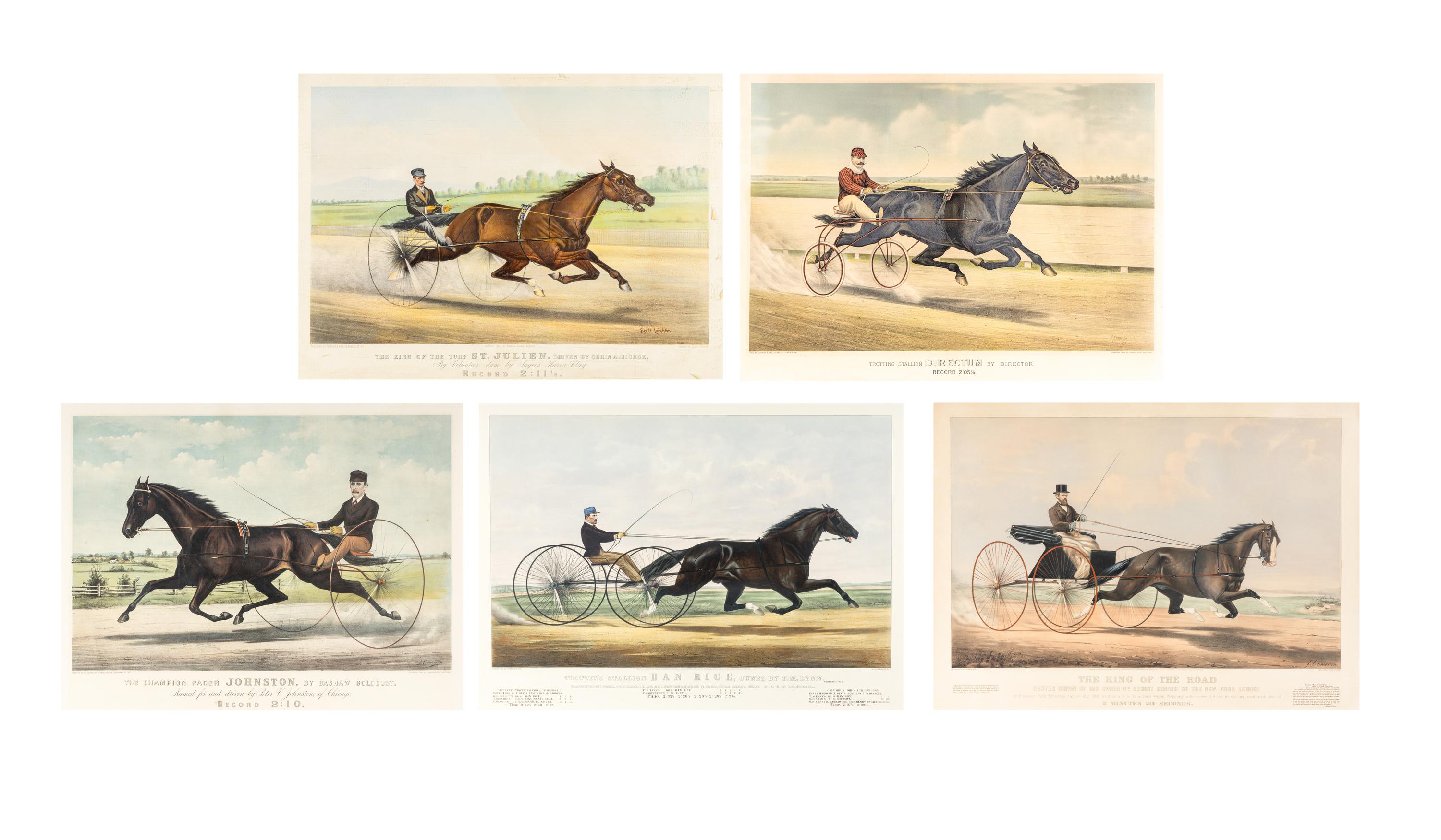 [HORSE RACING SCENES] -- CURRIER and IVES, publishers -- After John Cameron, or Scott Leighton