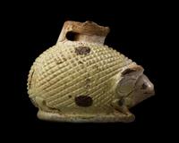 An East Greek Faience Aryballos in the form of a Hedgehog