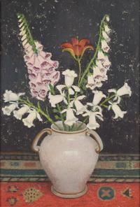 Emma Fordyce MacRae (American, 1887-1974) — Foxgloves in Two-Handled Pot