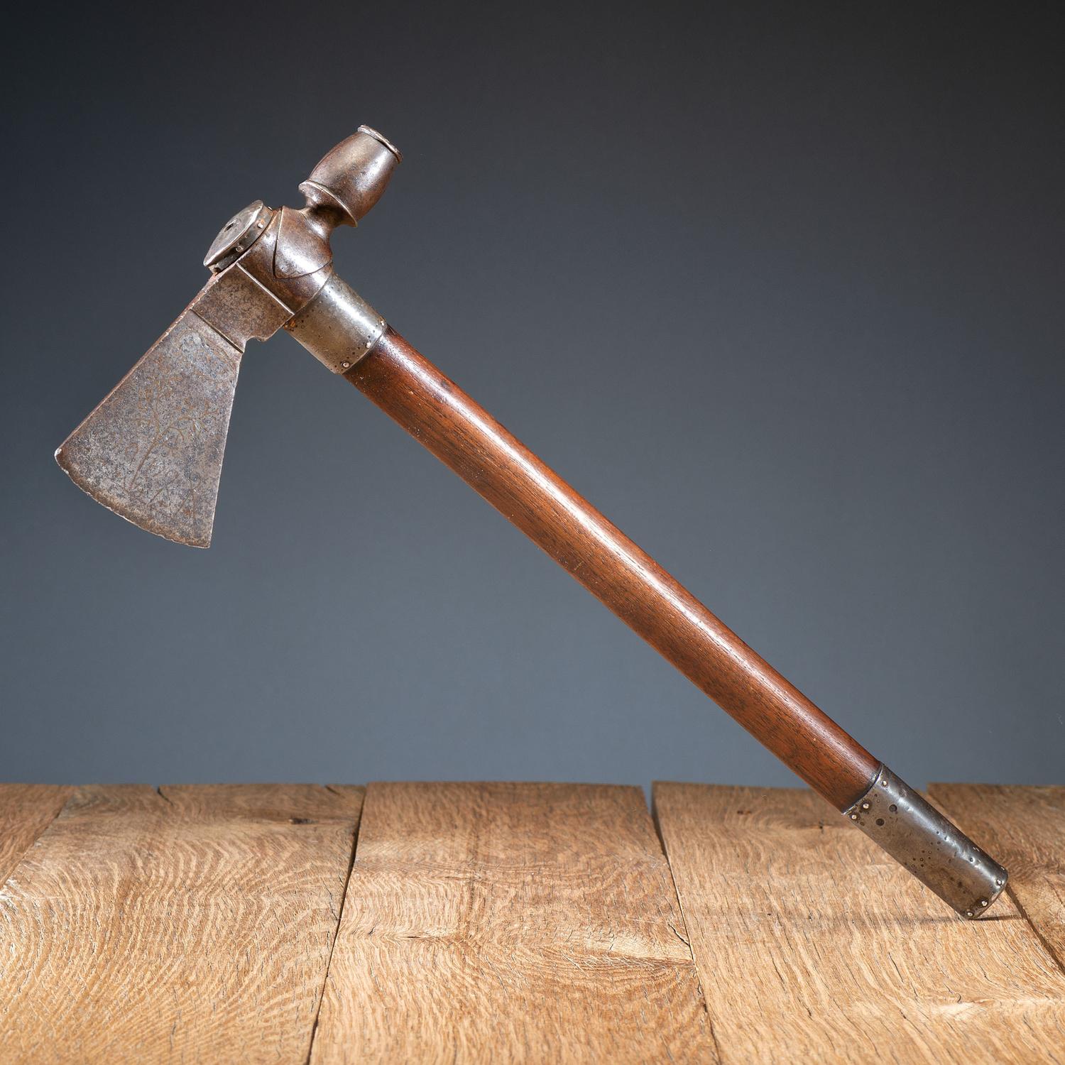 Eastern Woodlands Pipe Tomahawk, with Decorated Blade