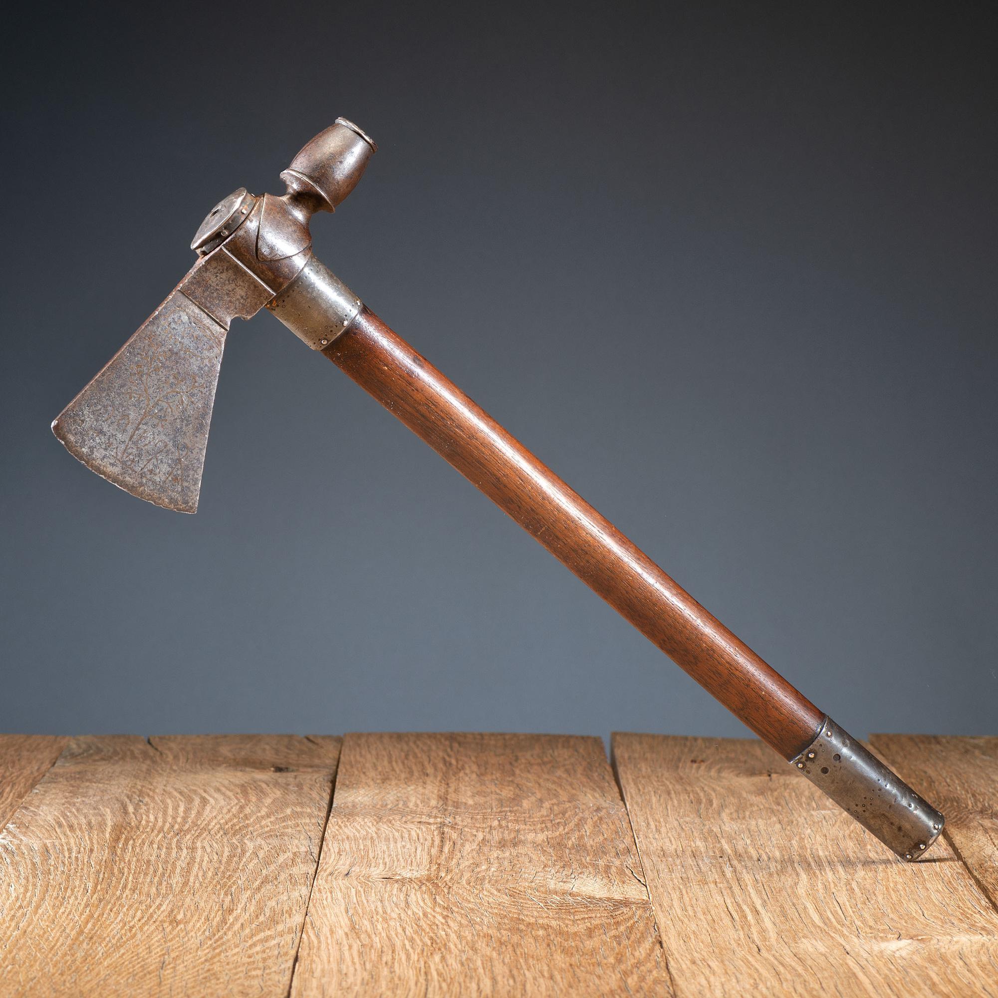 Eastern Woodlands Pipe Tomahawk, with Decorated Blade