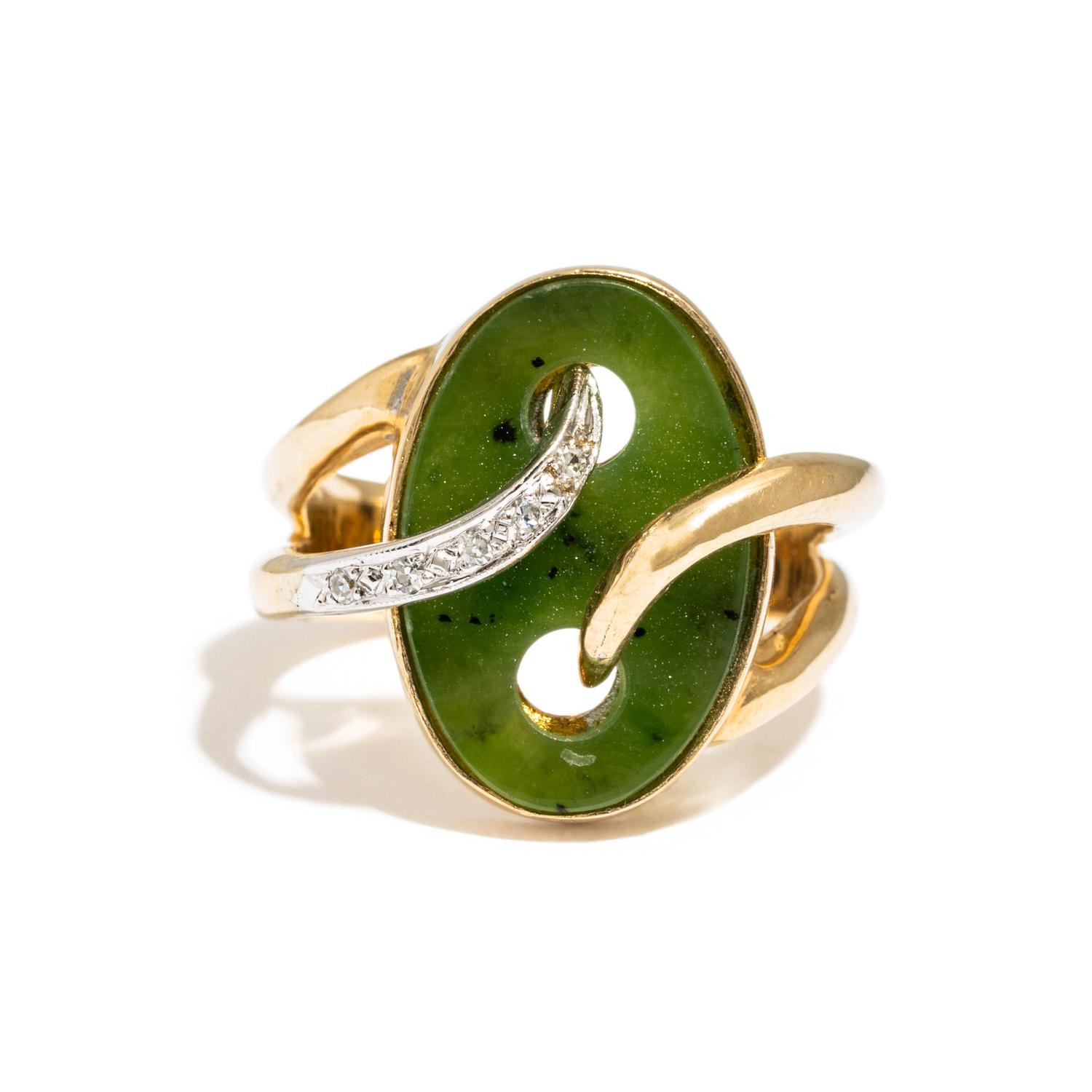 JADE AND DIAMOND RING